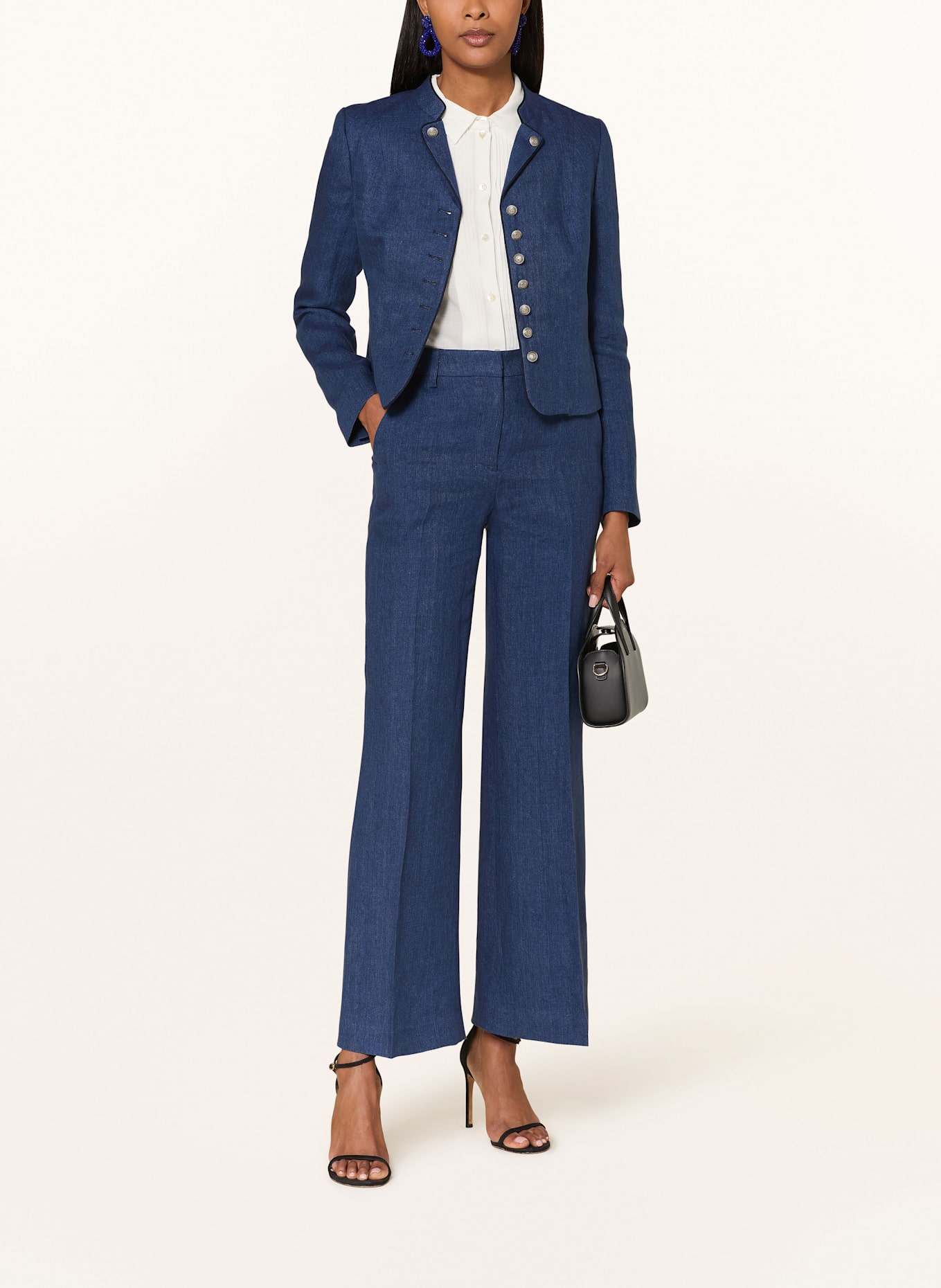 Grasegger Marlenehose GERTRUDE aus Leinen: BLAU