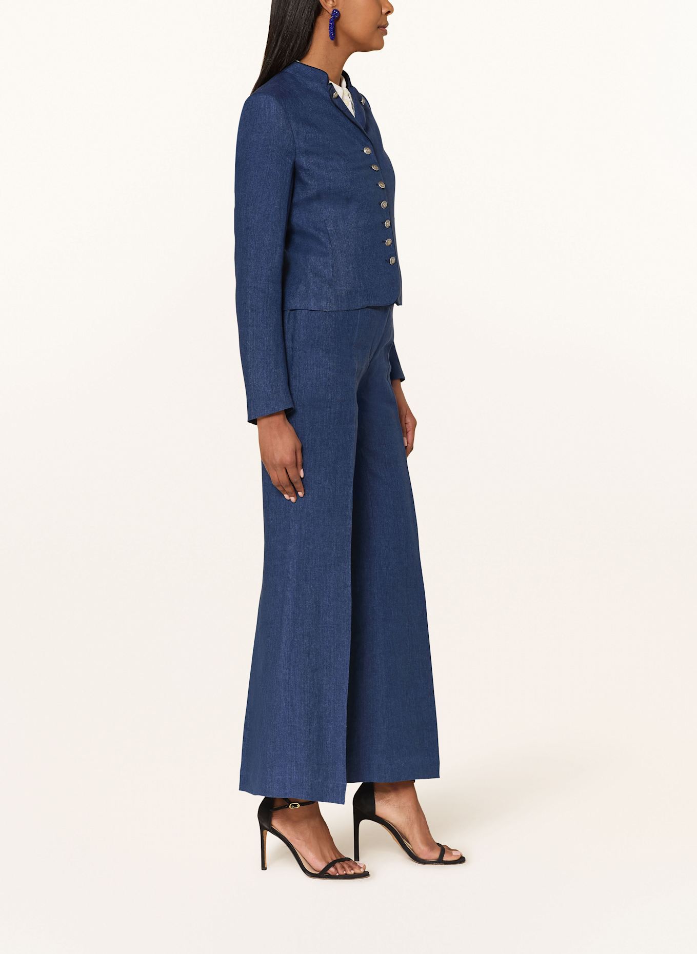 Grasegger Marlenehose GERTRUDE aus Leinen: BLAU