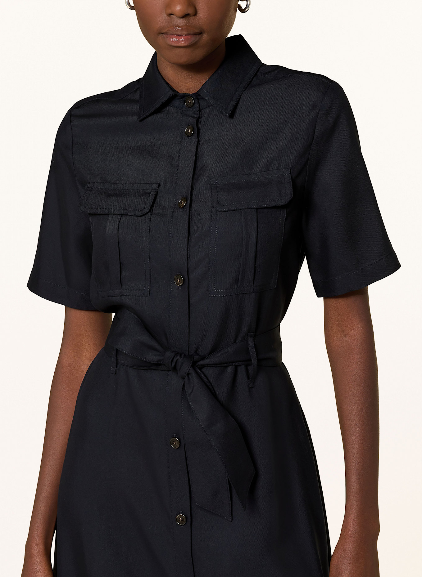 WOOLRICH Hemdblusenkleid: DUNKELBLAU