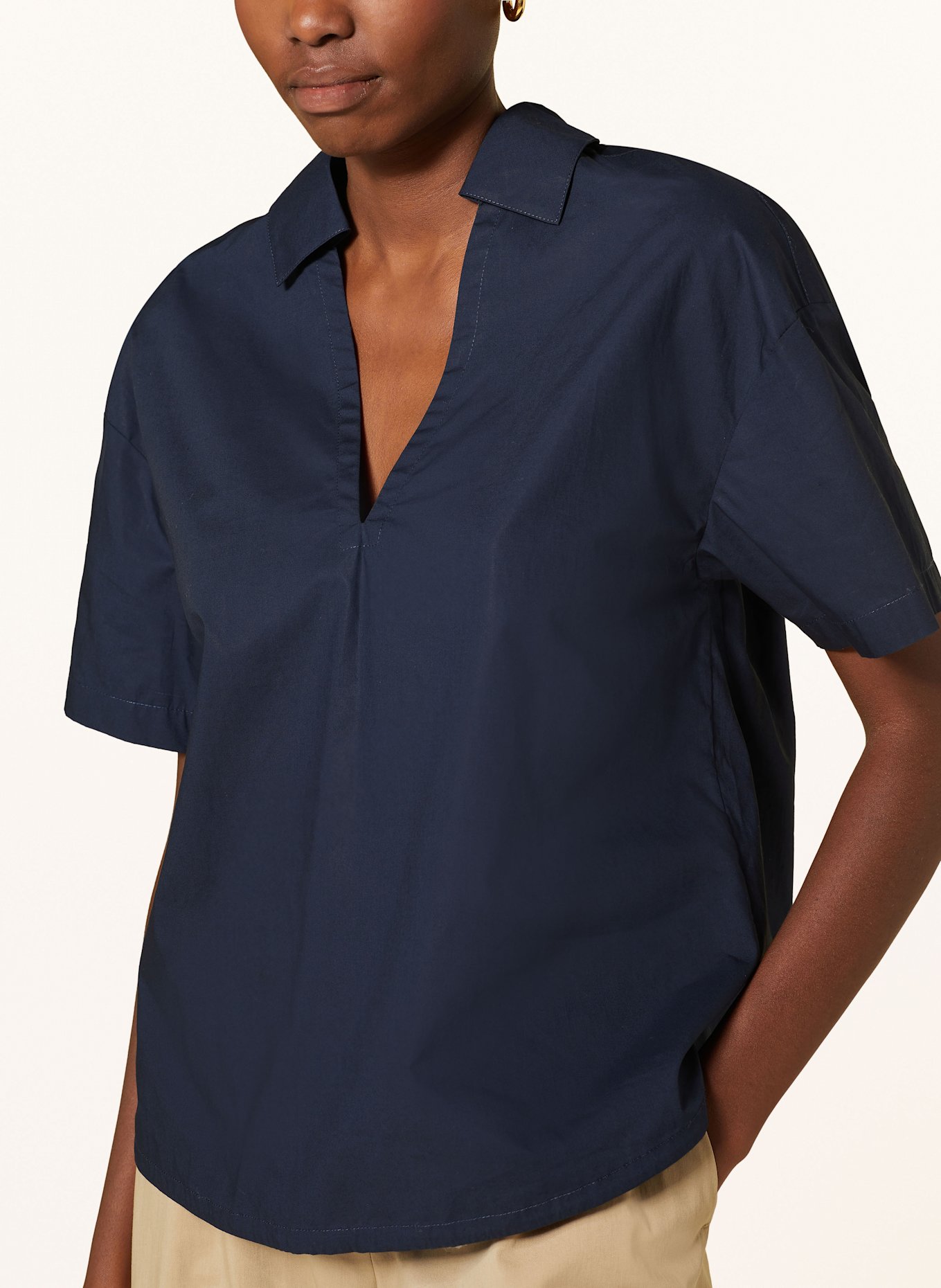 WOOLRICH Blusenshirt: DUNKELBLAU