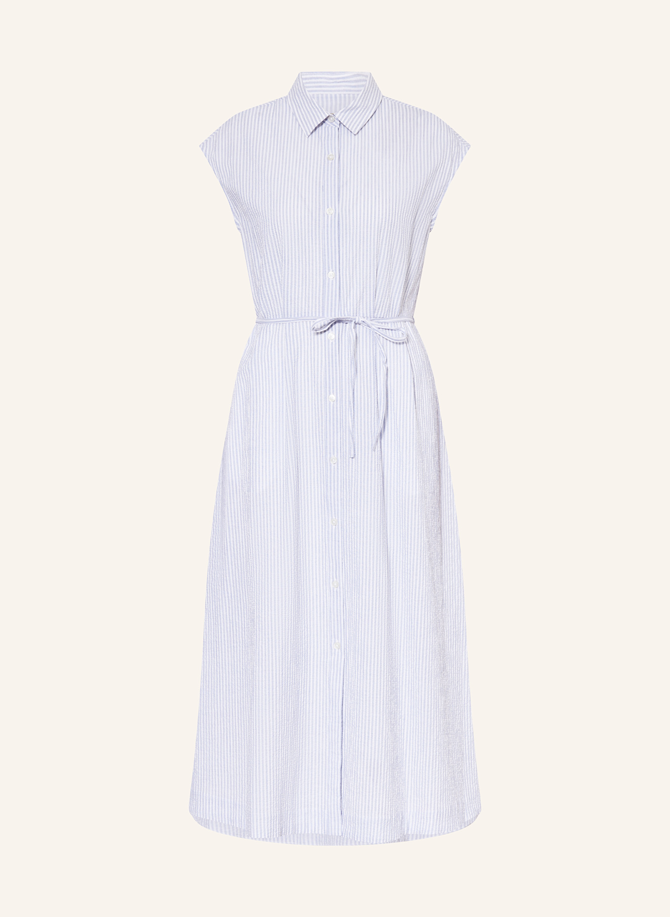 WOOLRICH Hemdblusenkleid: WEISS/ HELLBLAU