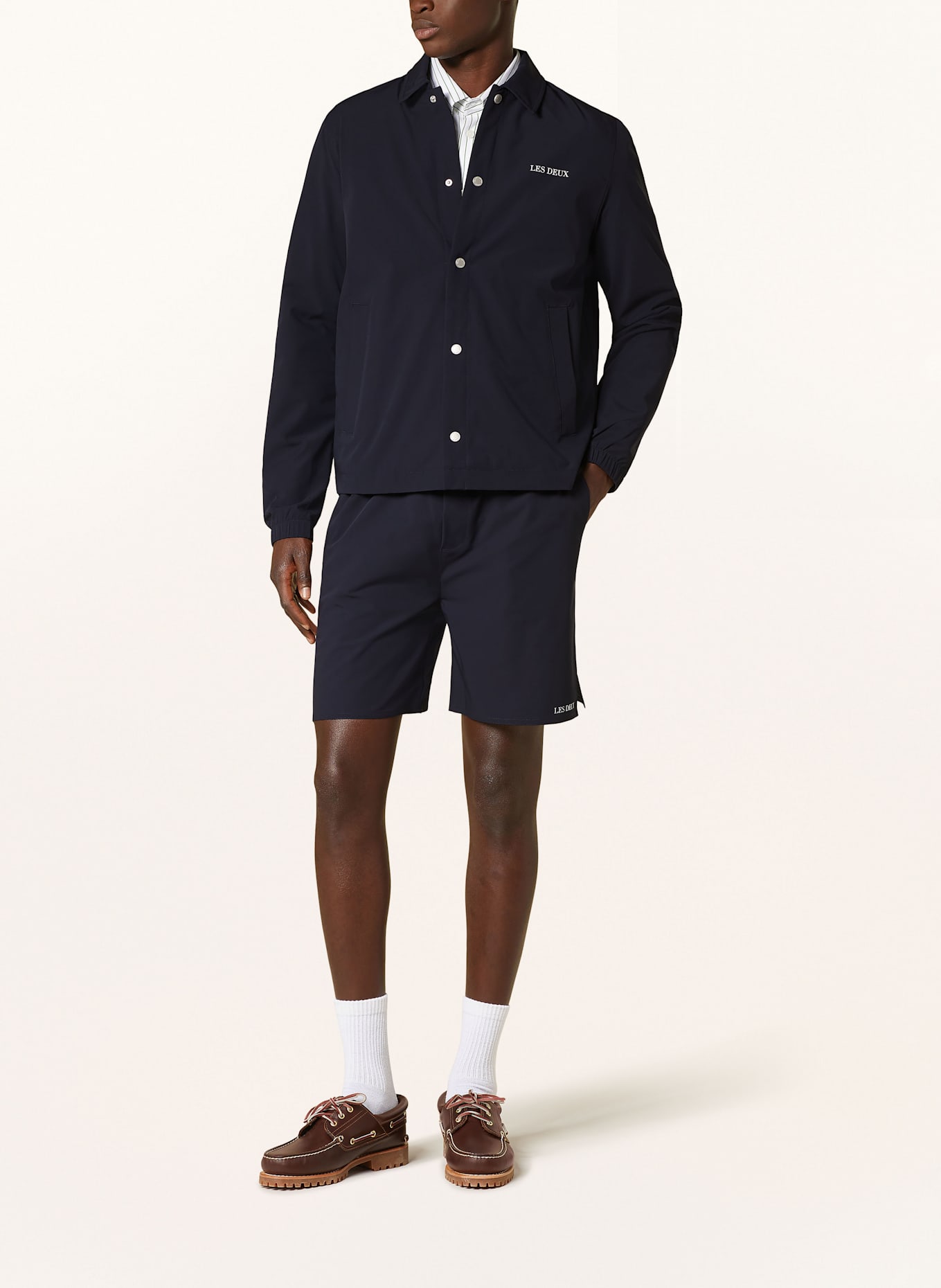 LES DEUX Overjacket IDRIS: DUNKELBLAU