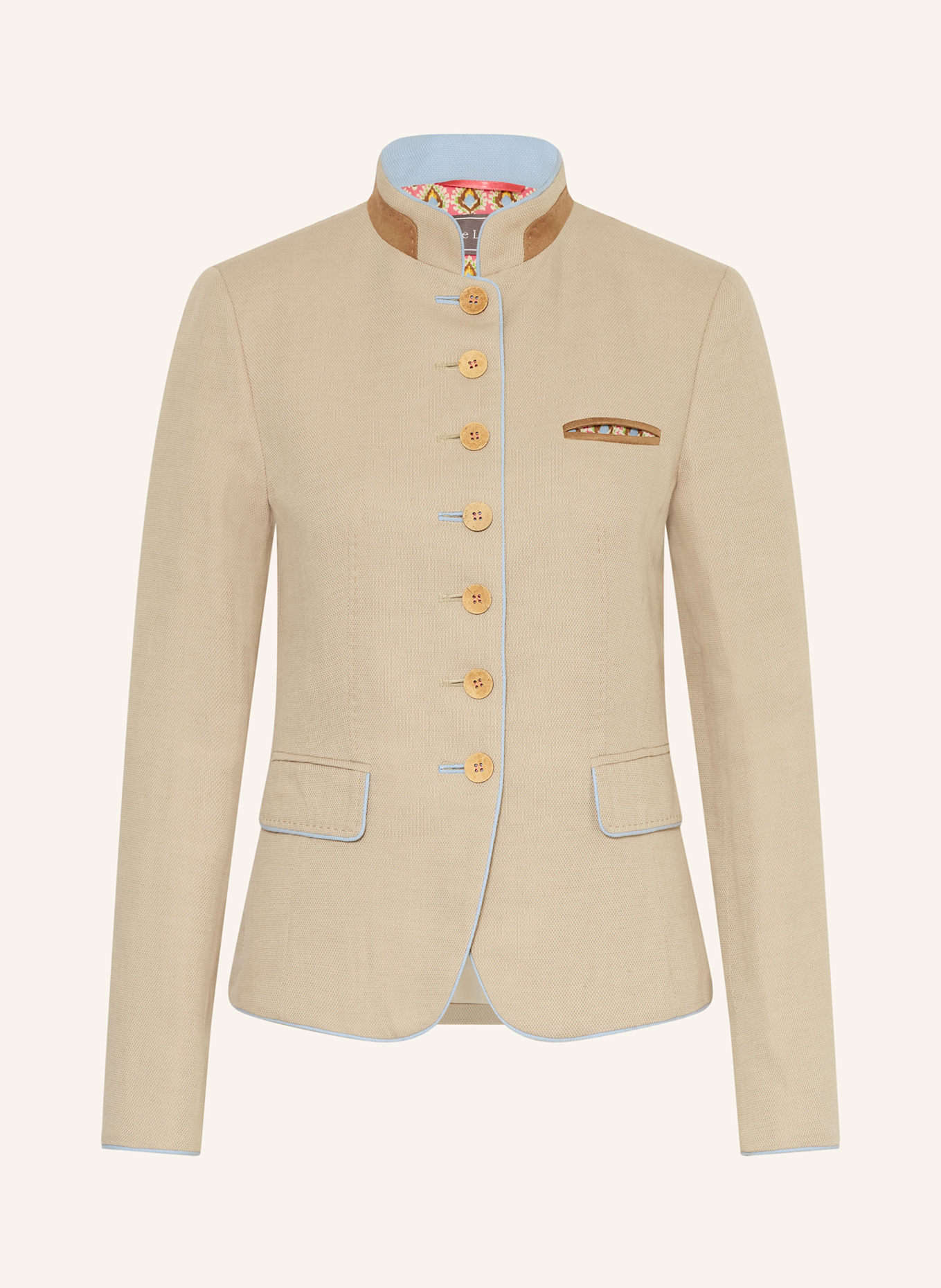White Label Alpine jacket with linen: BEIGE
