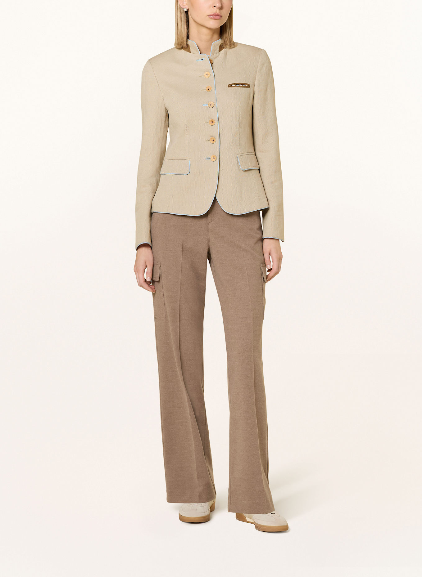 White Label Alpine jacket with linen: BEIGE