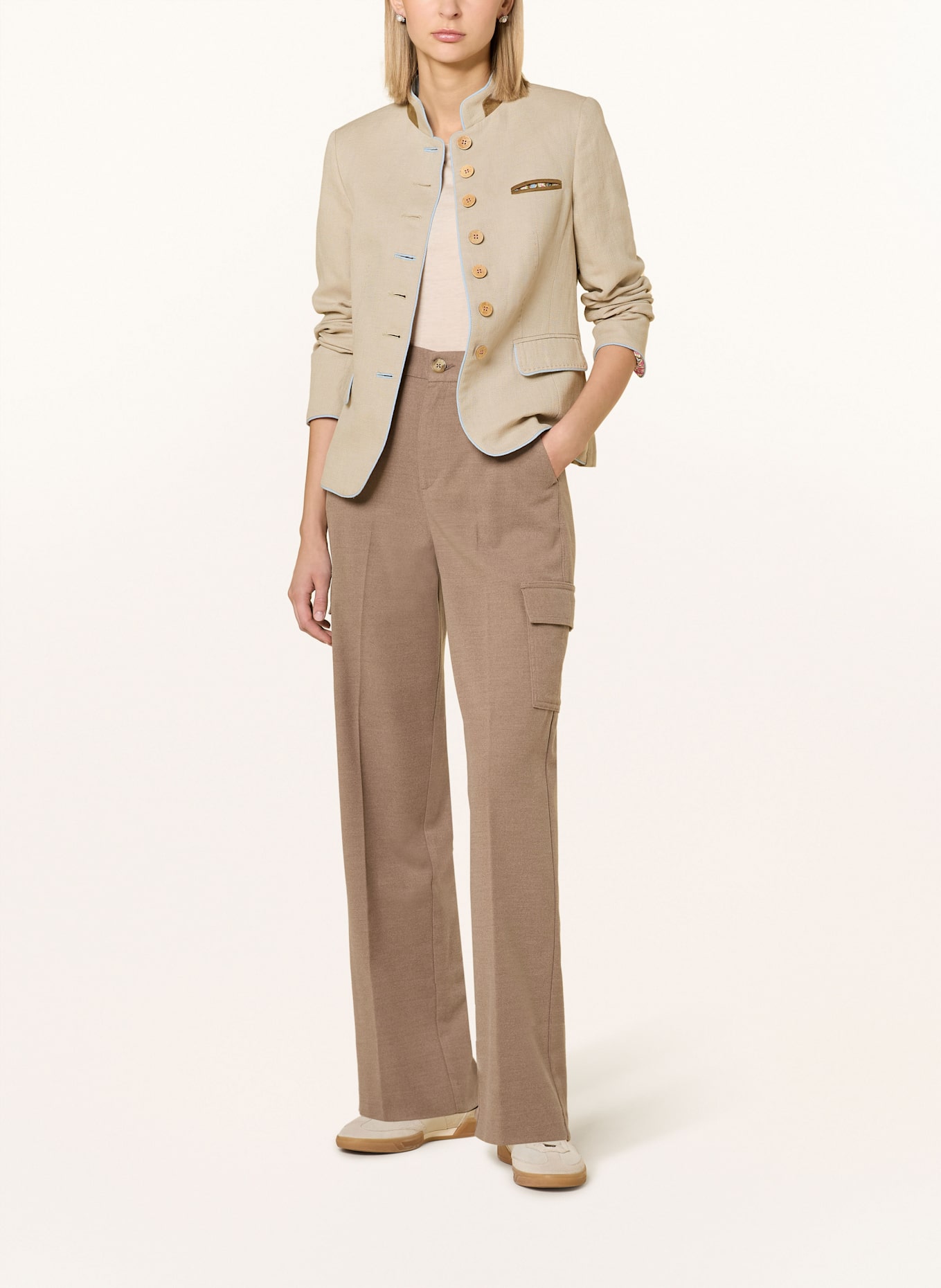White Label Alpine jacket with linen: BEIGE