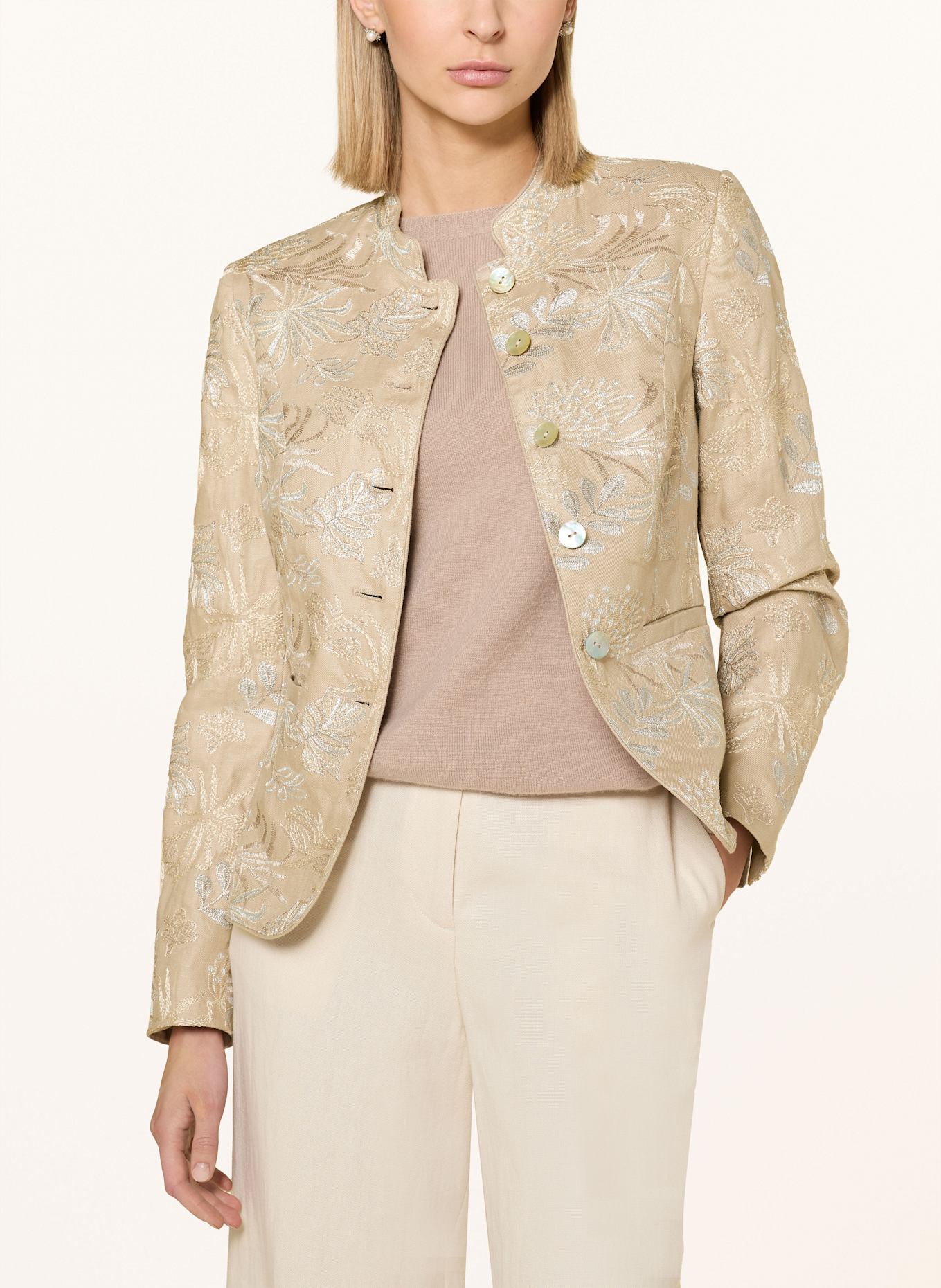 White Label Leinenjanker: BEIGE