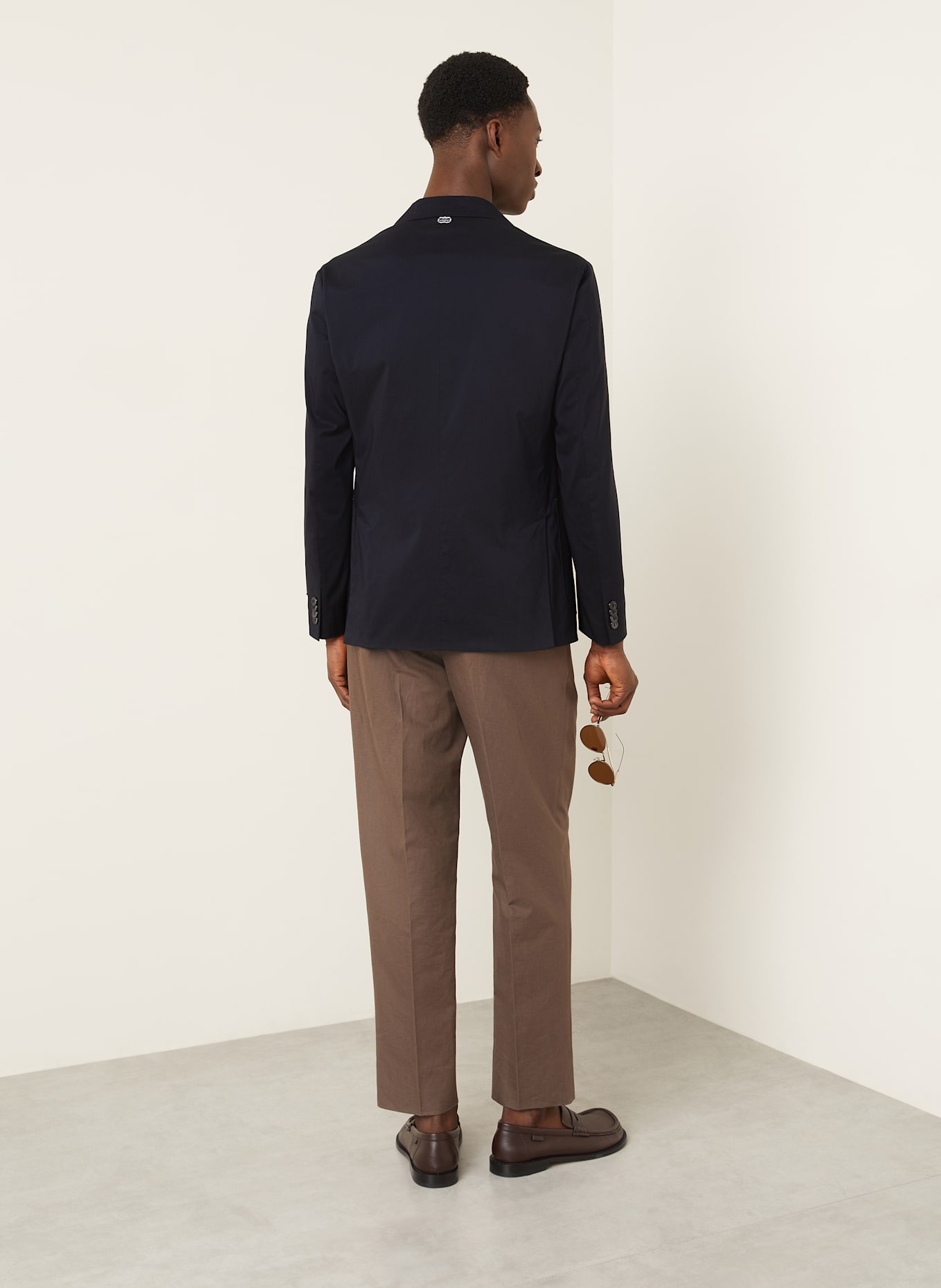 AGNONA Jerseysakko Slim Fit mit Seide: DUNKELBLAU