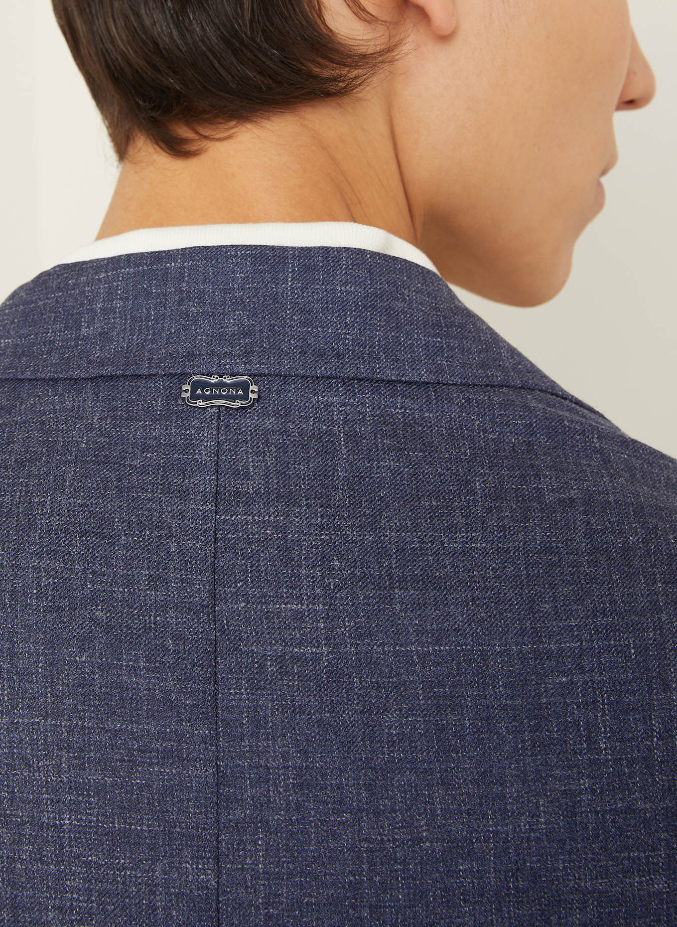 AGNONA Marynarka slim fit: GRANATOWY