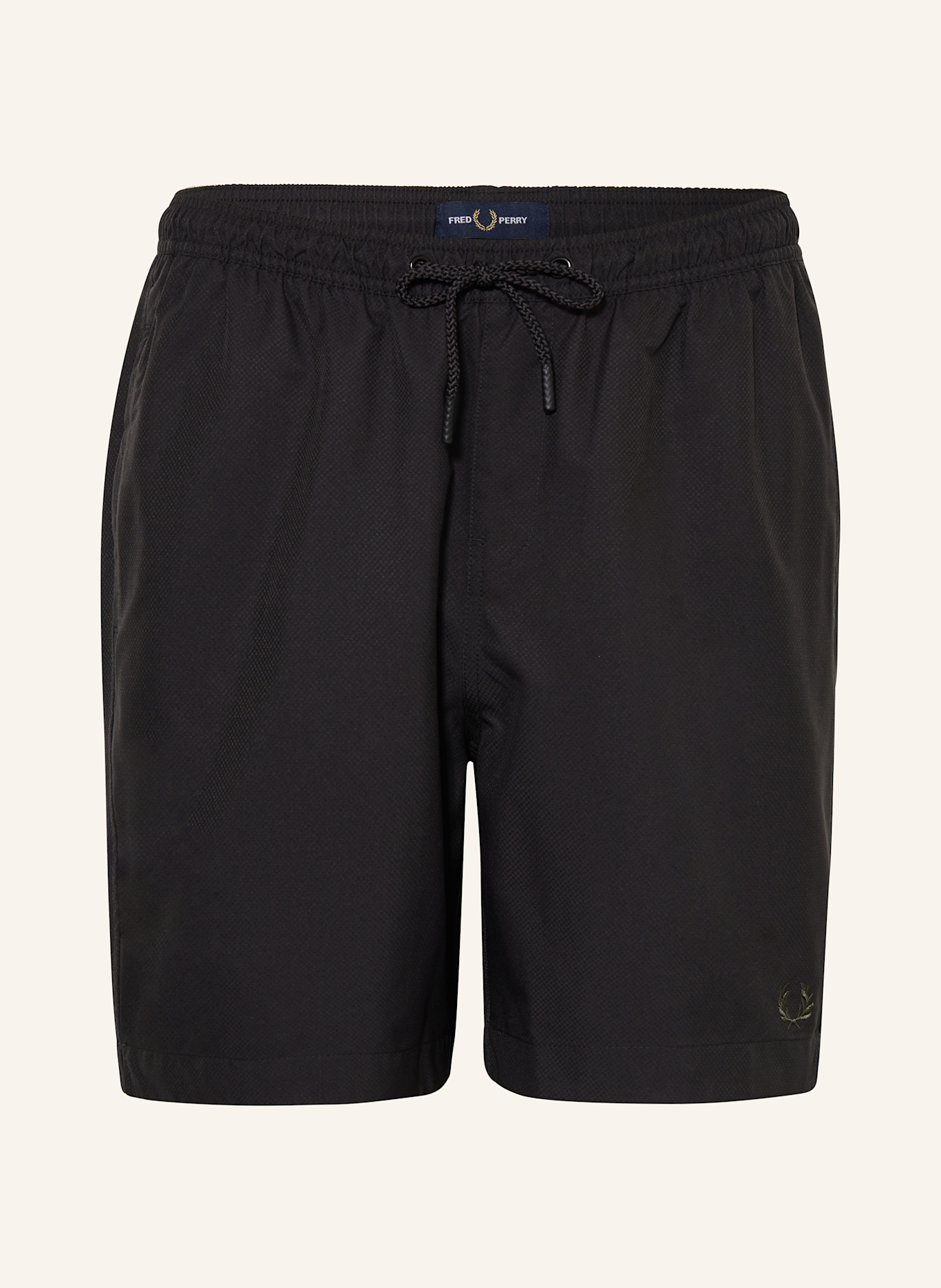 FRED PERRY Badeshorts: SCHWARZ