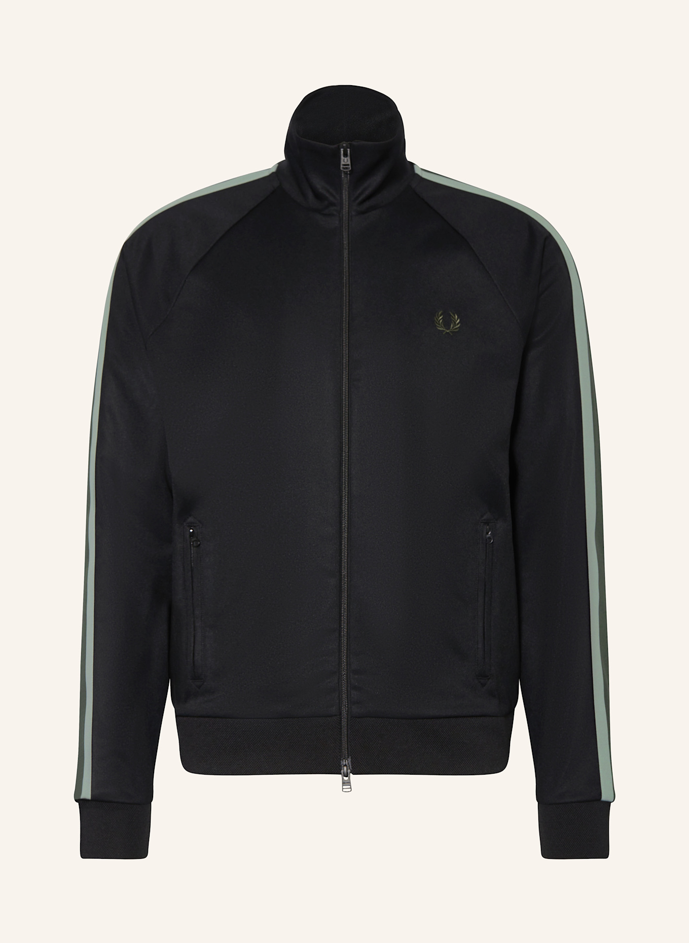 FRED PERRY Jerseyjacke: SCHWARZ