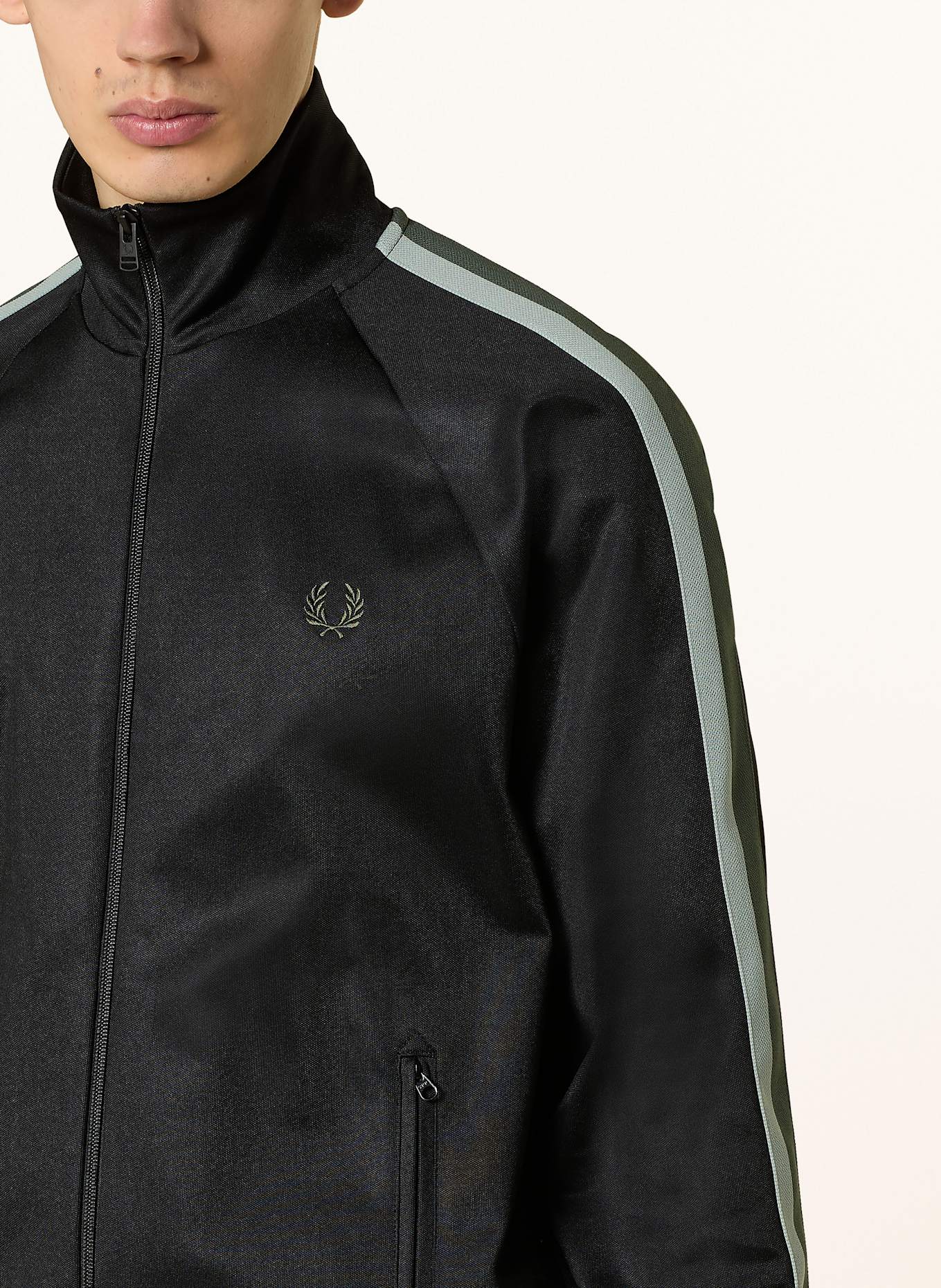 FRED PERRY Jerseyjacke: SCHWARZ