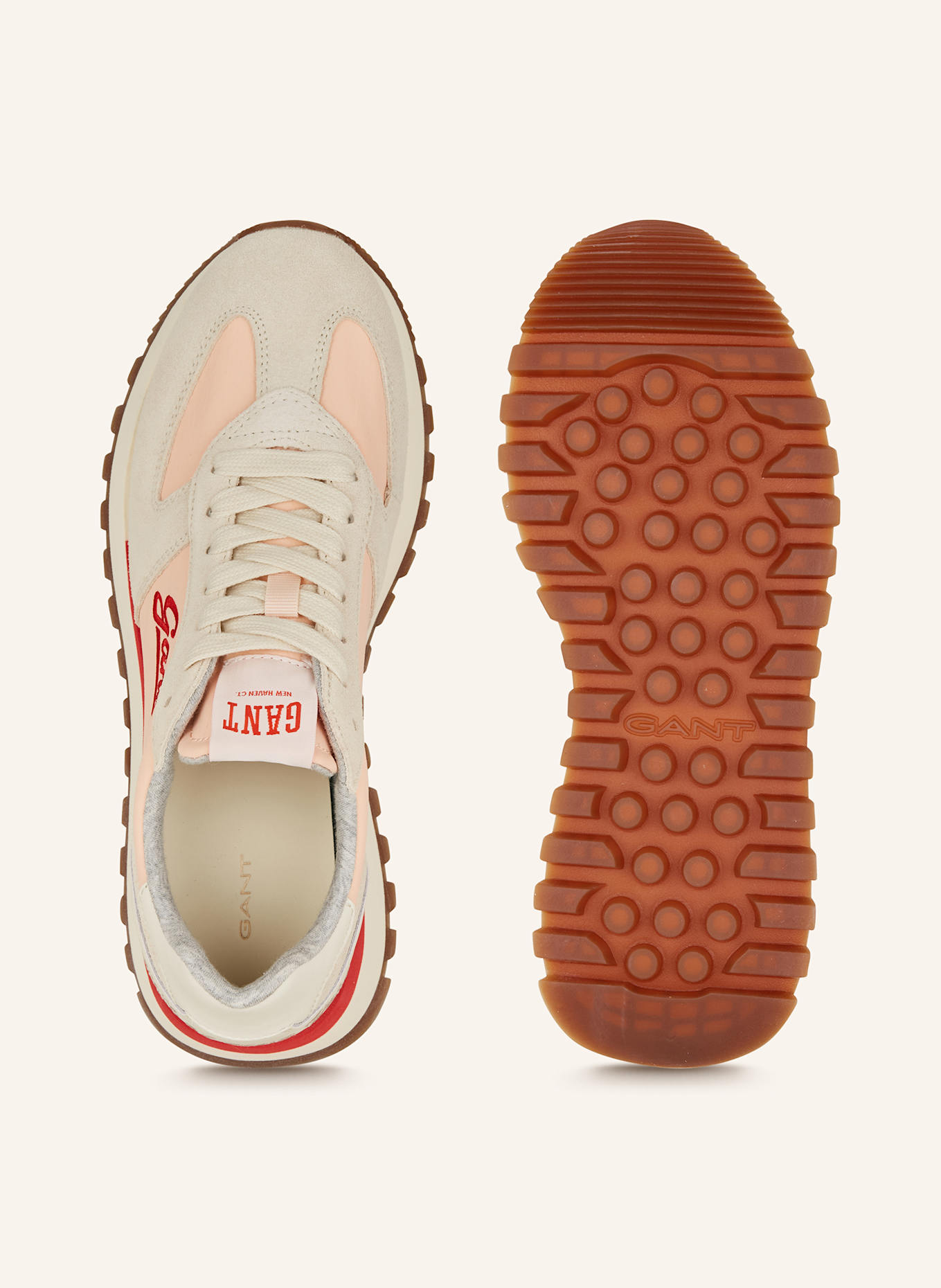 GANT Sneaker CAFFAY: CREME/ HELLROSA