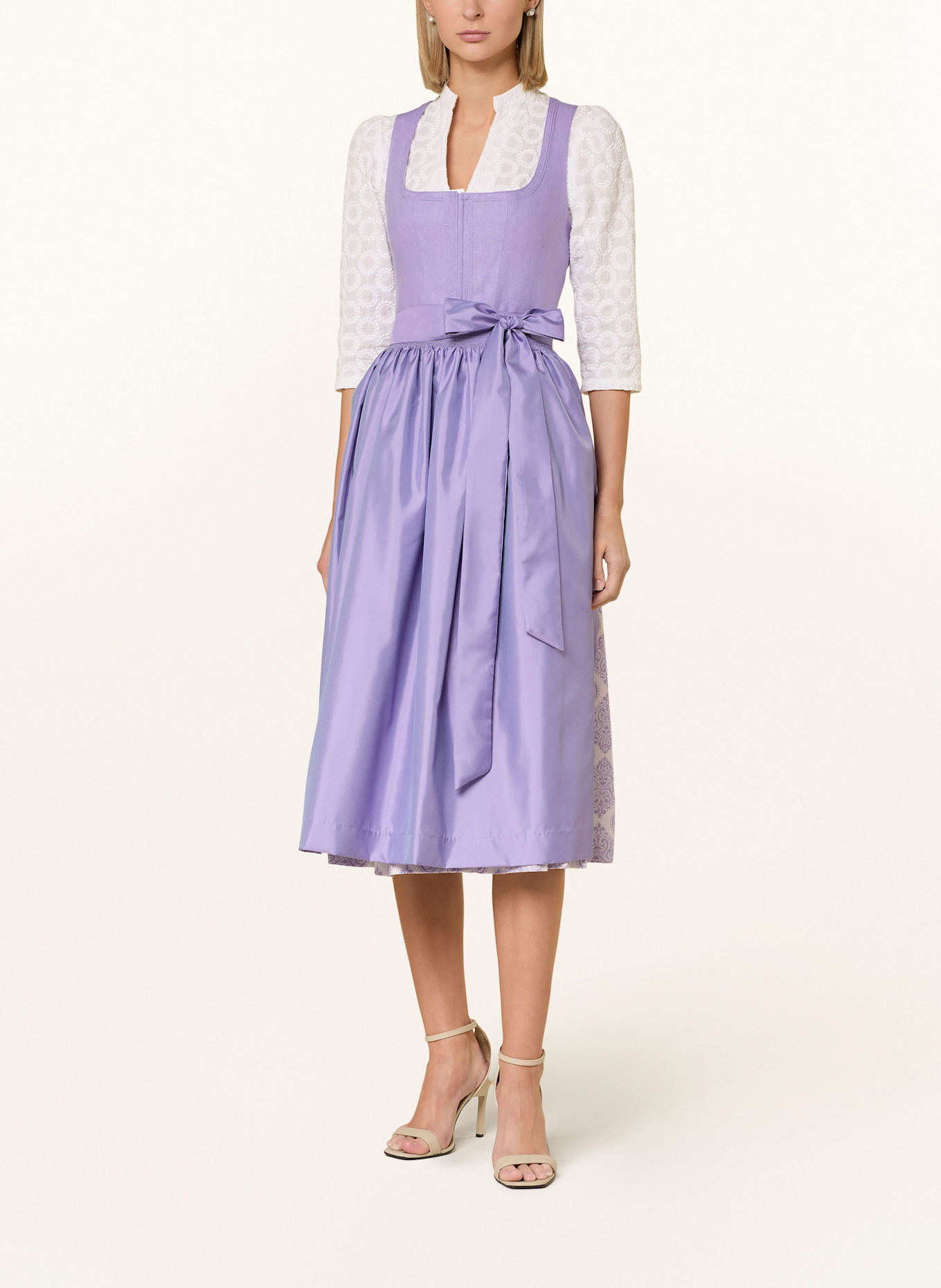 Hammerschmid Dirndl PLATTENSEE: LIGHT PURPLE/ WHITE