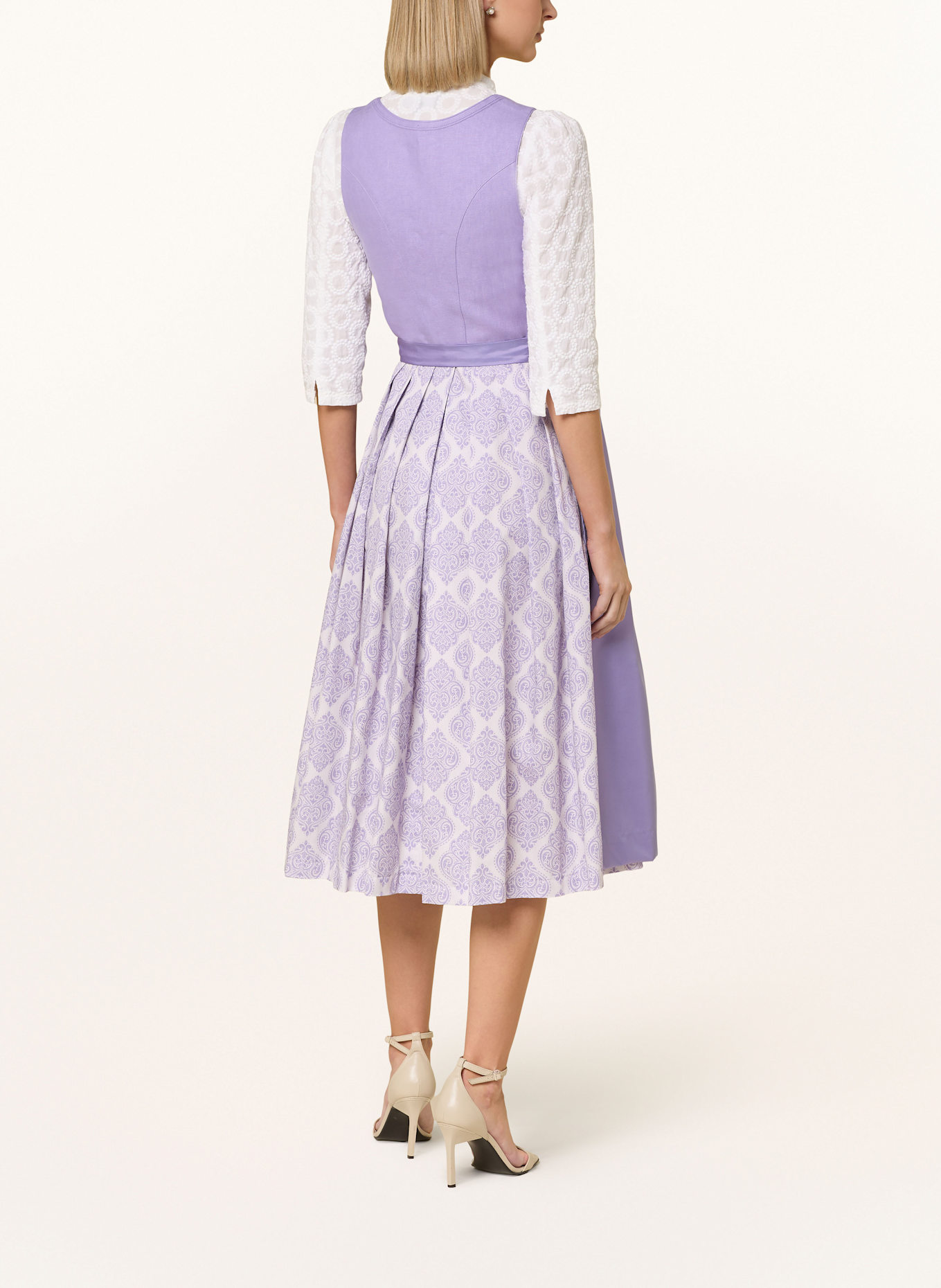 Hammerschmid Dirndl PLATTENSEE: LIGHT PURPLE/ WHITE