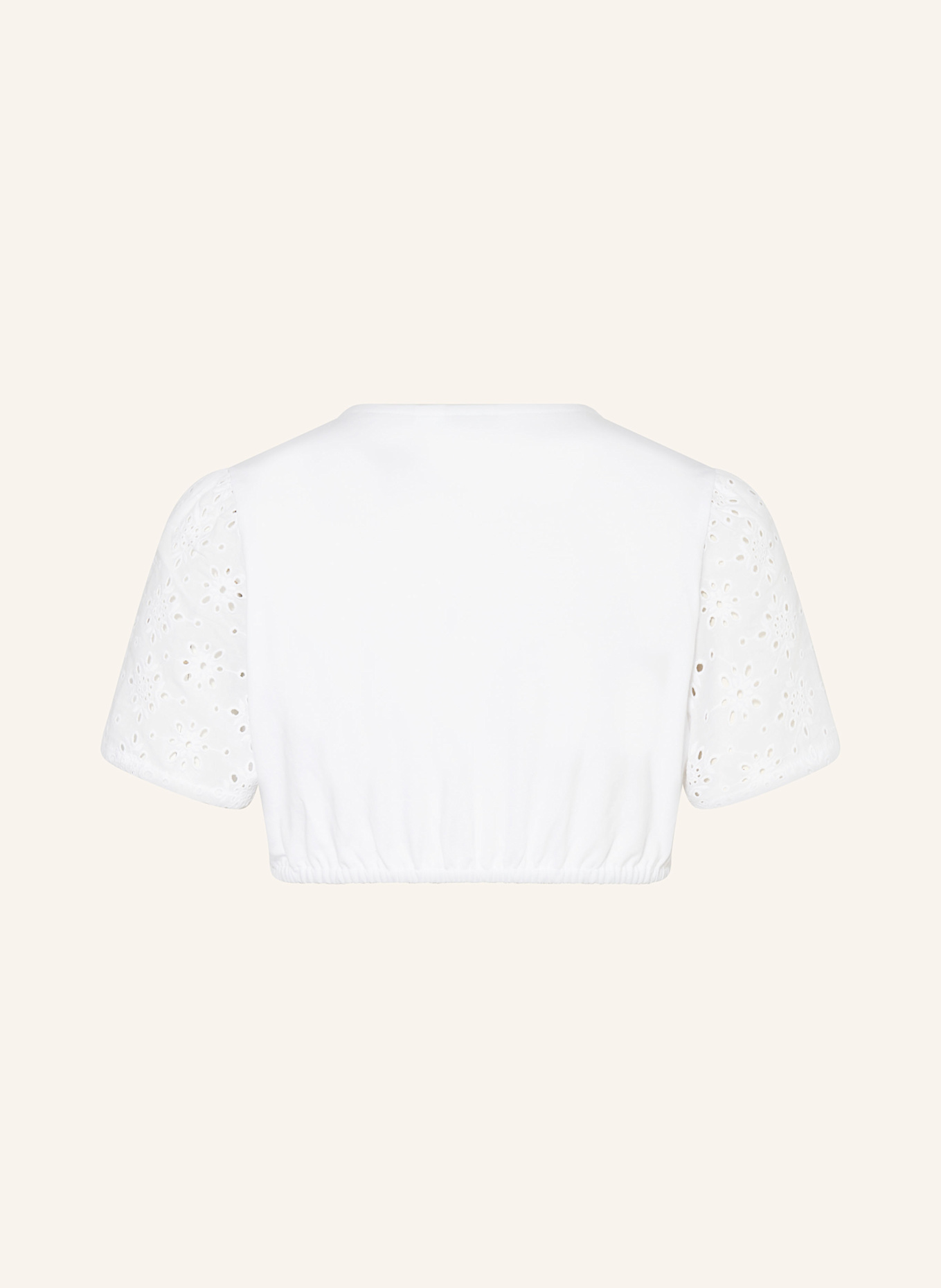 Hammerschmid BÄRBEL dirndl blouse in a mix of materials: WHITE