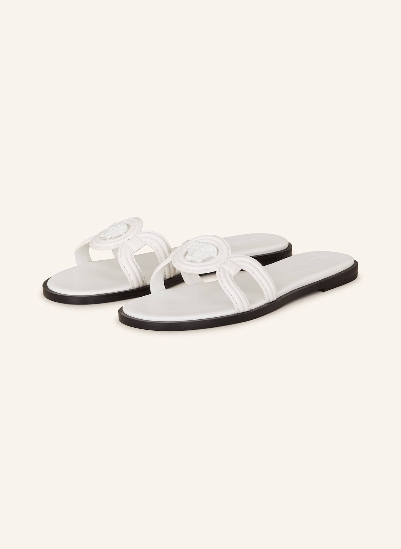 VERSACE Pantoletten LA MEDUSA: WEISS