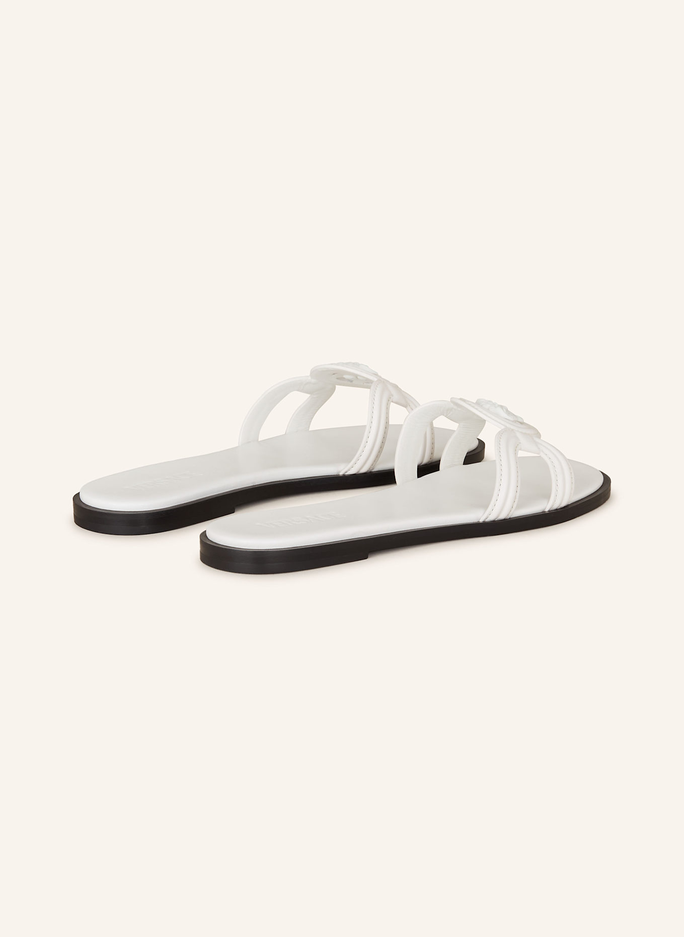VERSACE Pantoletten LA MEDUSA: WEISS