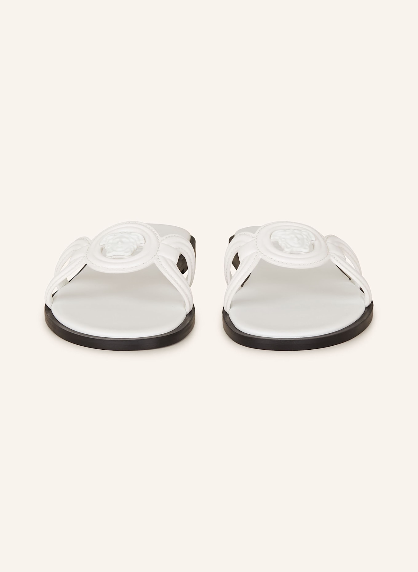 VERSACE Pantoletten LA MEDUSA: WEISS