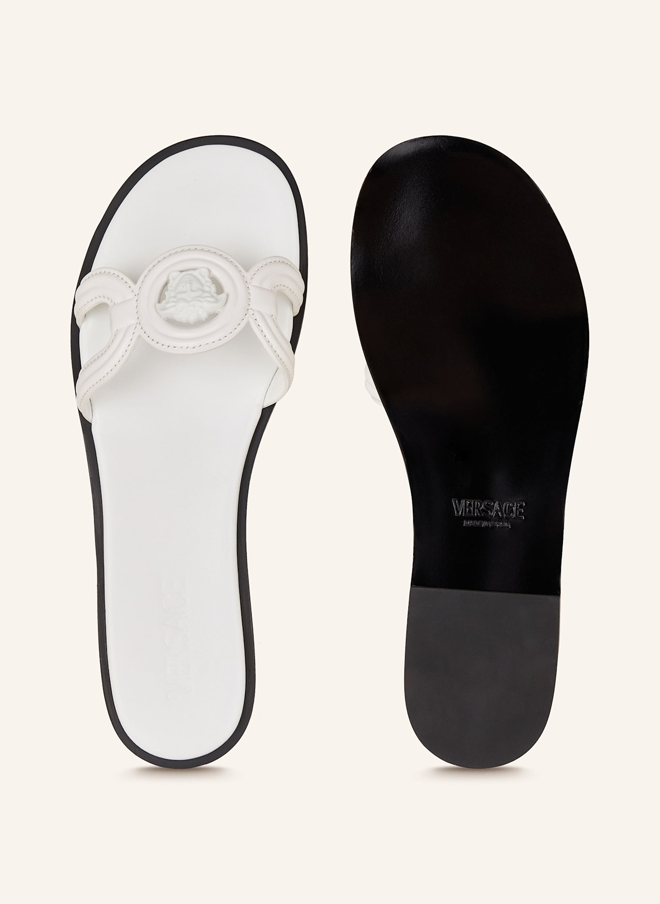VERSACE Pantoletten LA MEDUSA: WEISS