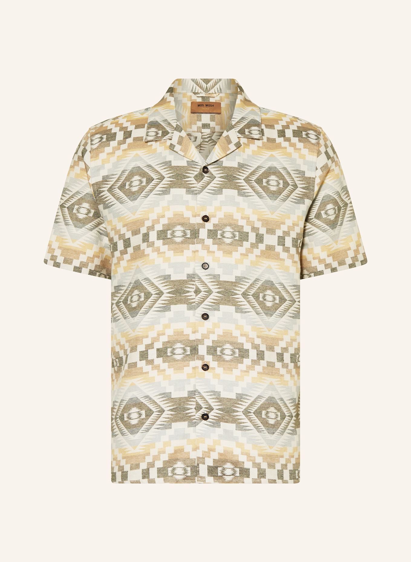 MOS MOSH Gallery Resorthemd MMGLUIS Comfort Fit: BEIGE / TAUPE / BLAUGRAU