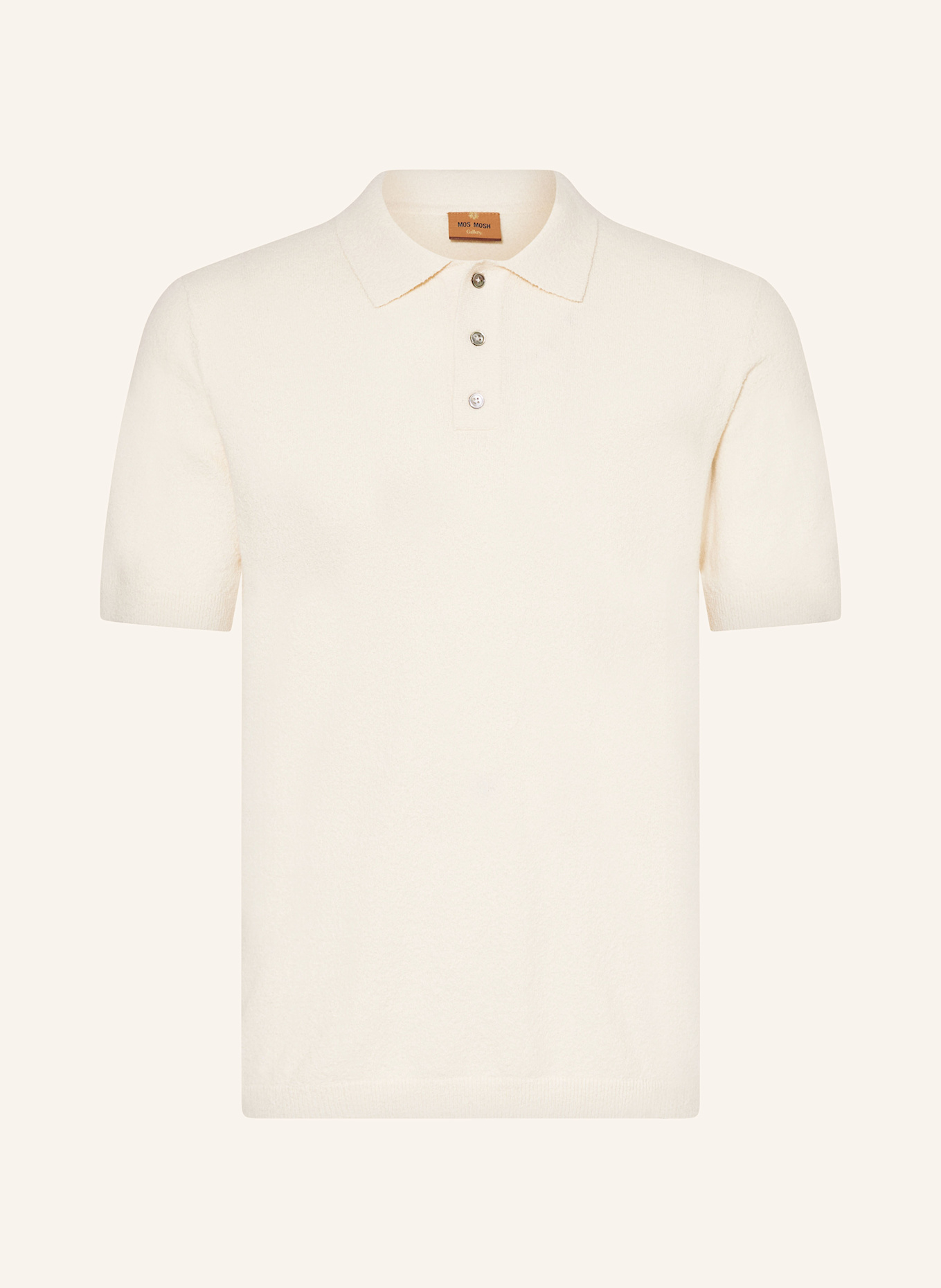 MOS MOSH Gallery Bouclé polo shirt MMGKYLE: ECRU