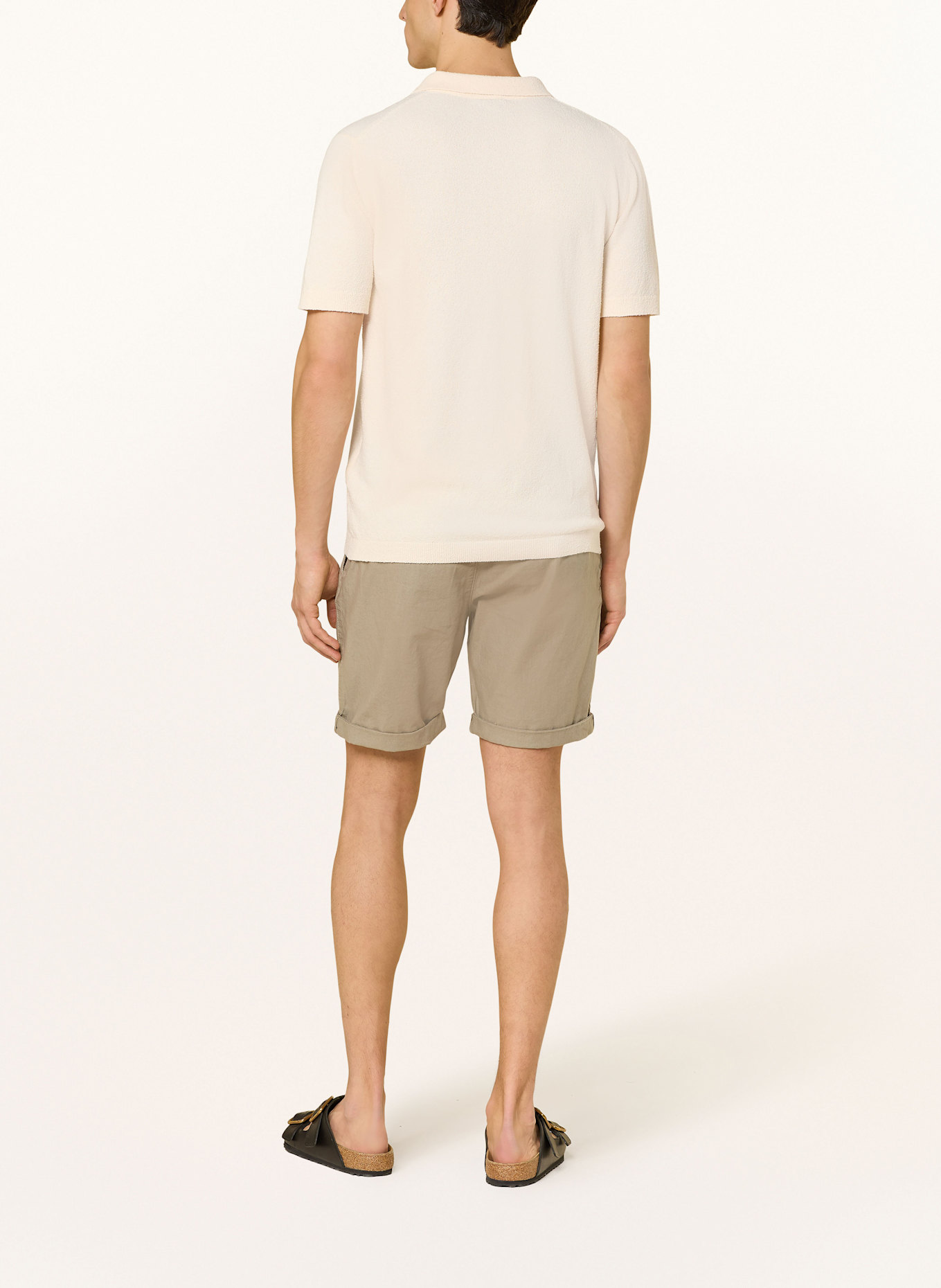 MOS MOSH Gallery Bouclé polo shirt MMGKYLE: ECRU