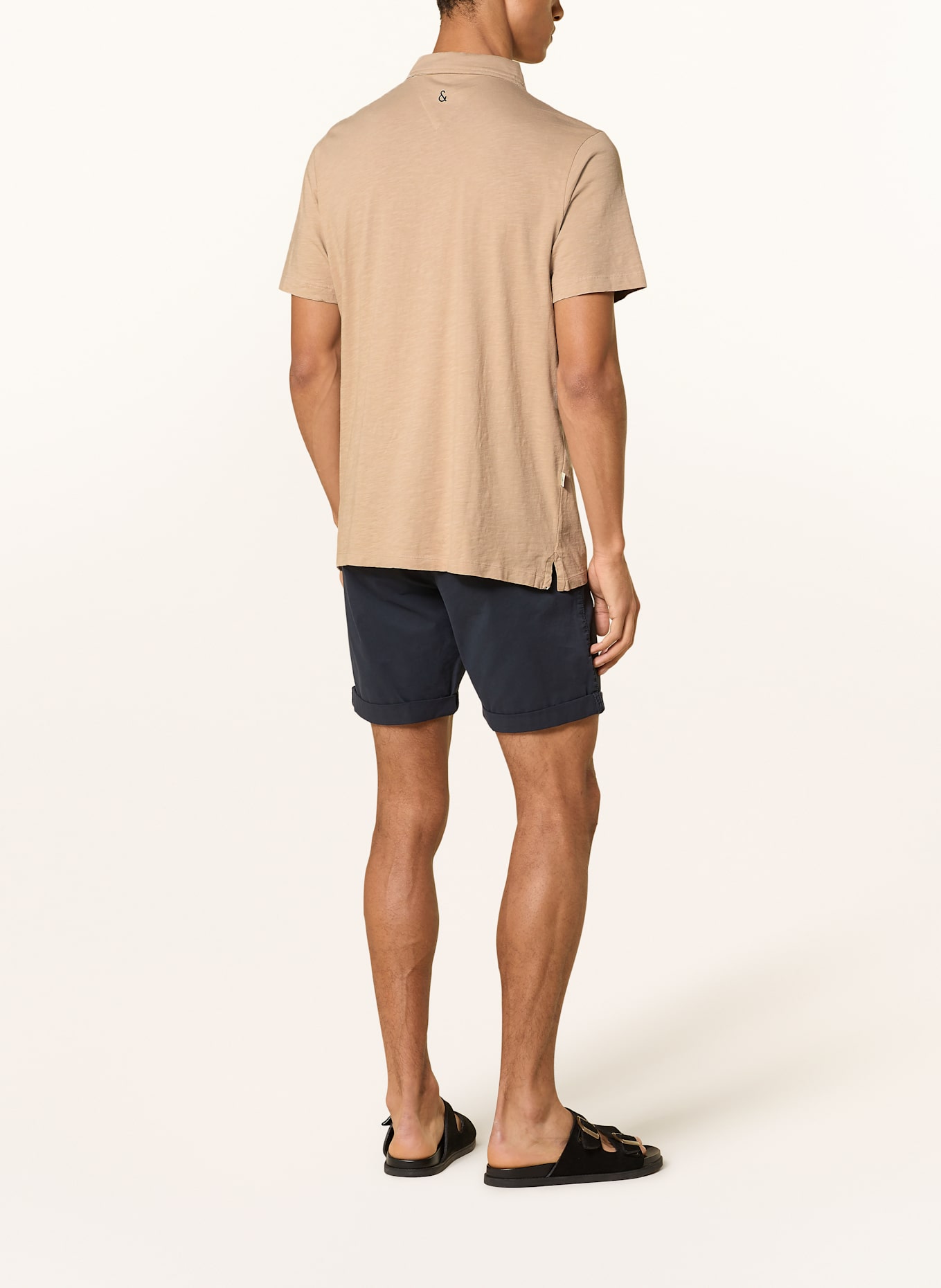 COLOURS & SONS Jersey-Poloshirt: HELLBRAUN