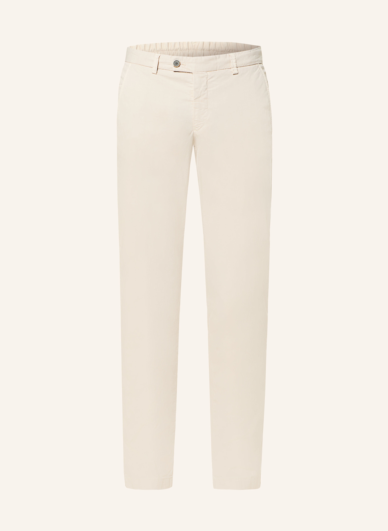 HILTL Chinosy TRENTO slim fit: KREMOWY
