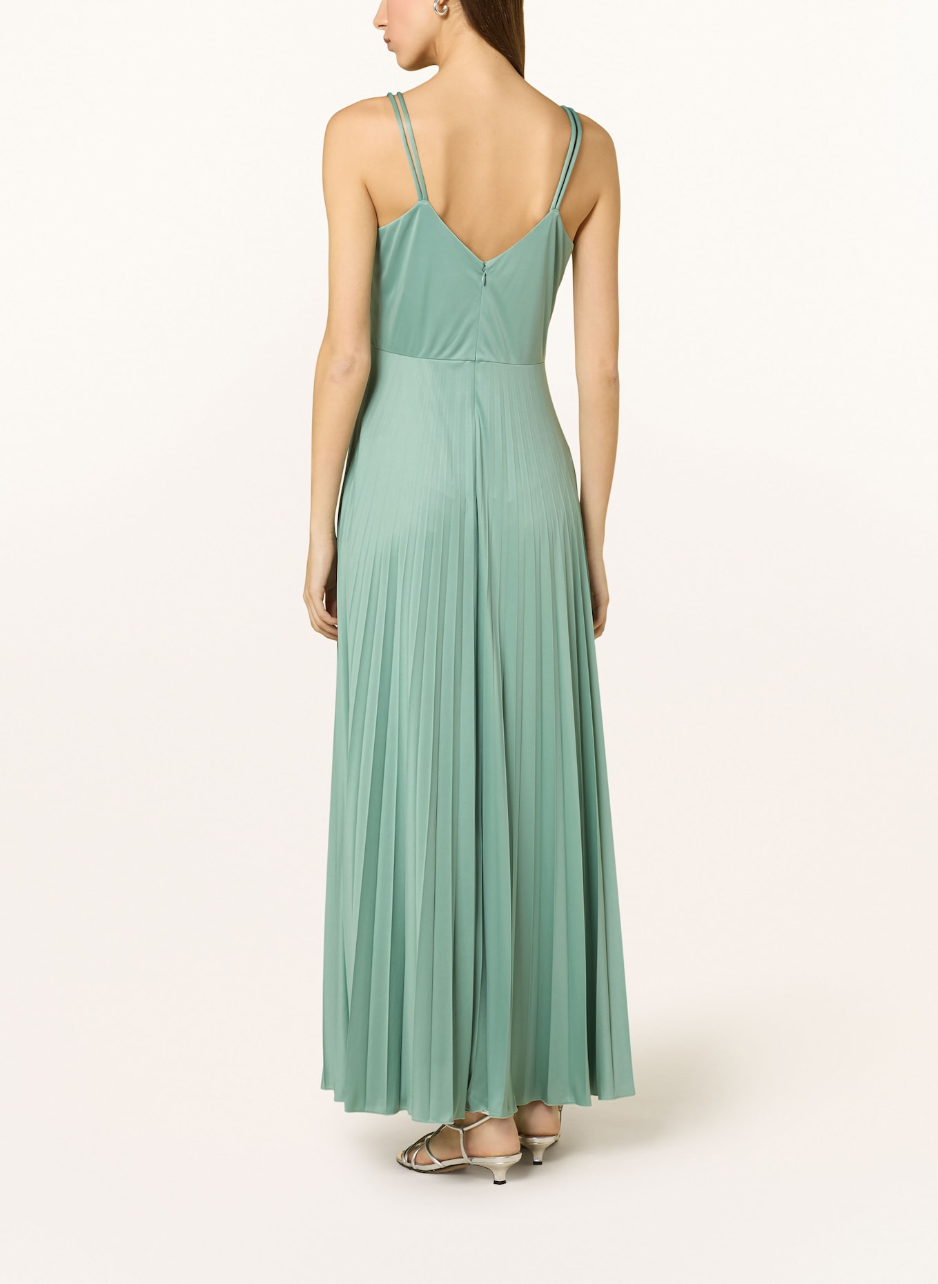 MAX & Co. Satinkleid VIVETTA mit Plissees: TÜRKIS