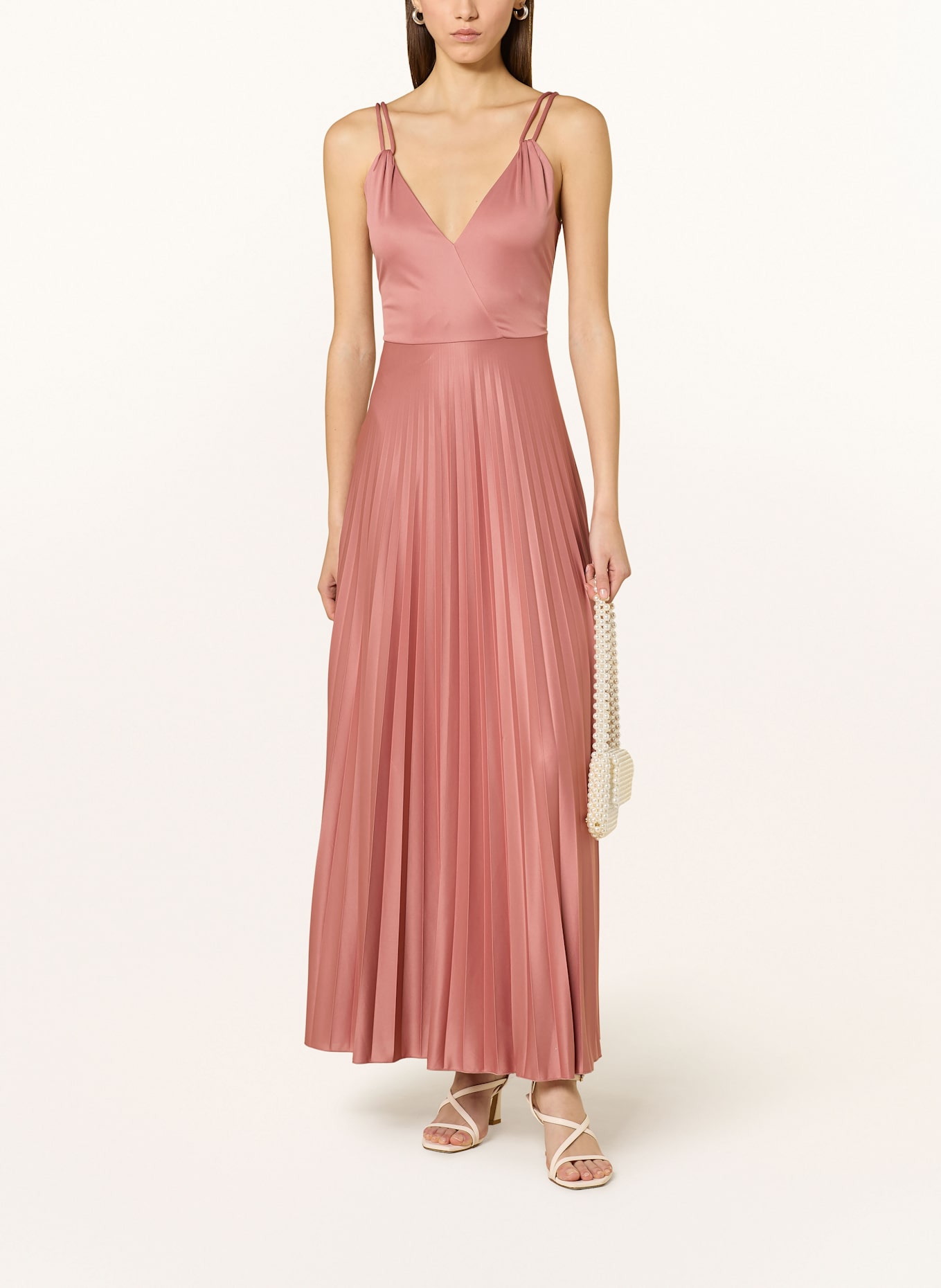 MAX & Co. Satinkleid VIVETTA mit Plissees: ROSÉ