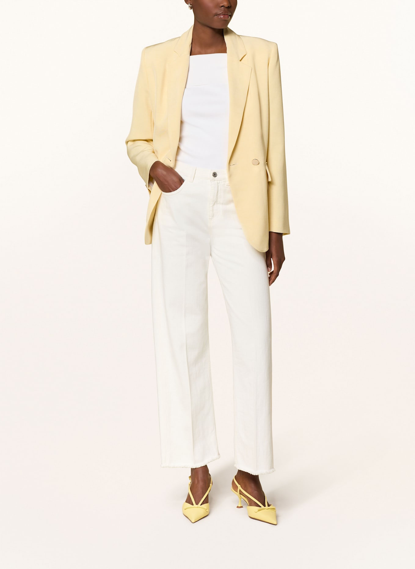 pamela henson Wide leg M-L jeans PHGITTA: WHITE
