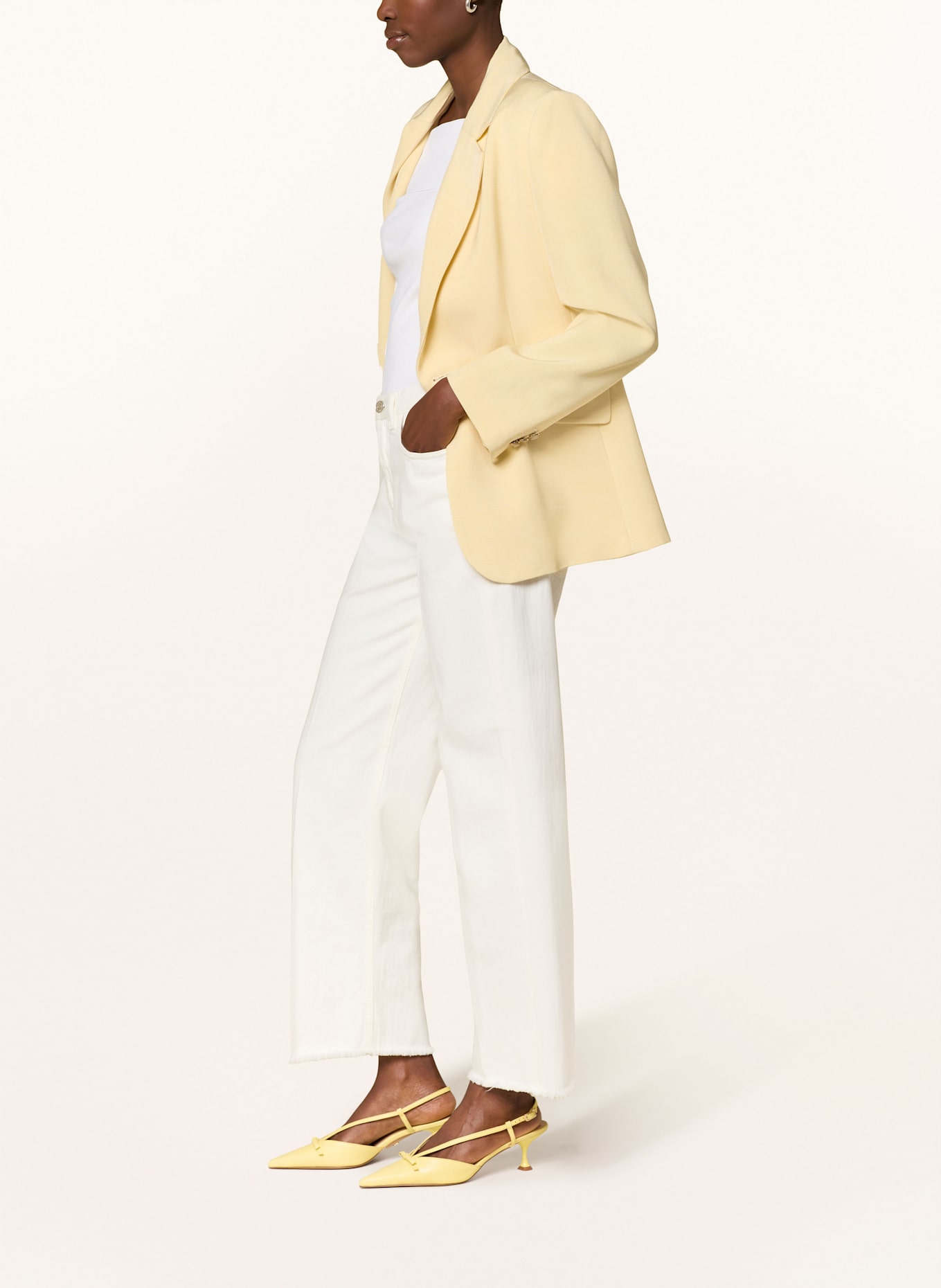 pamela henson Wide leg M-L jeans PHGITTA: WHITE