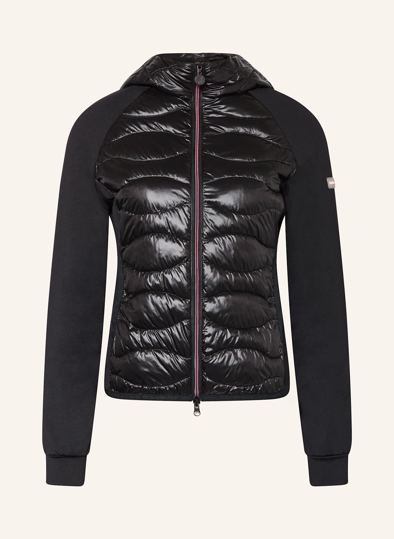 FRIEDA & FREDDIES Steppjacke DAVY im Materialmix: SCHWARZ