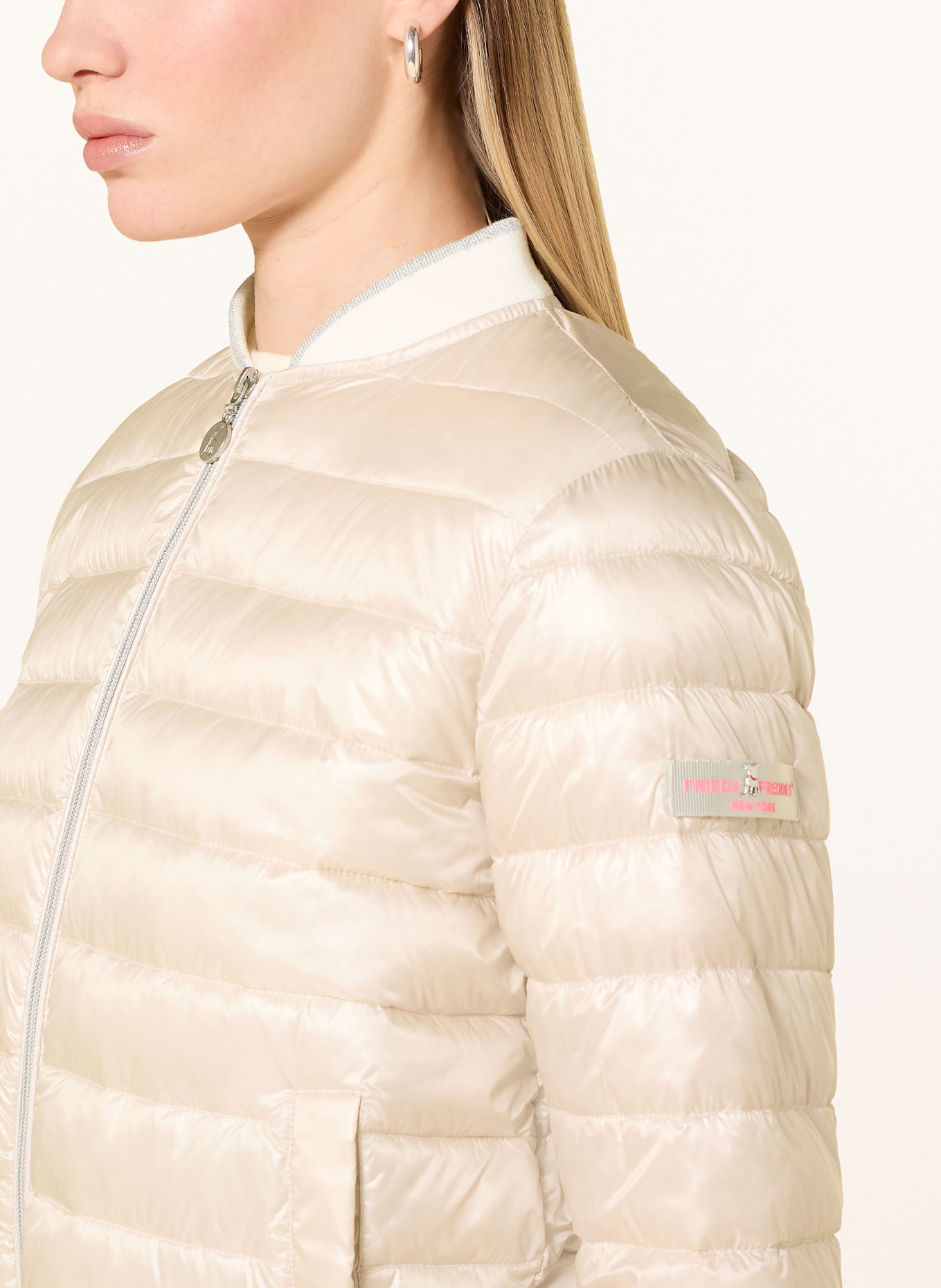 FRIEDA & FREDDIES Blouson KEIRA mit Glitzergarn: CREME