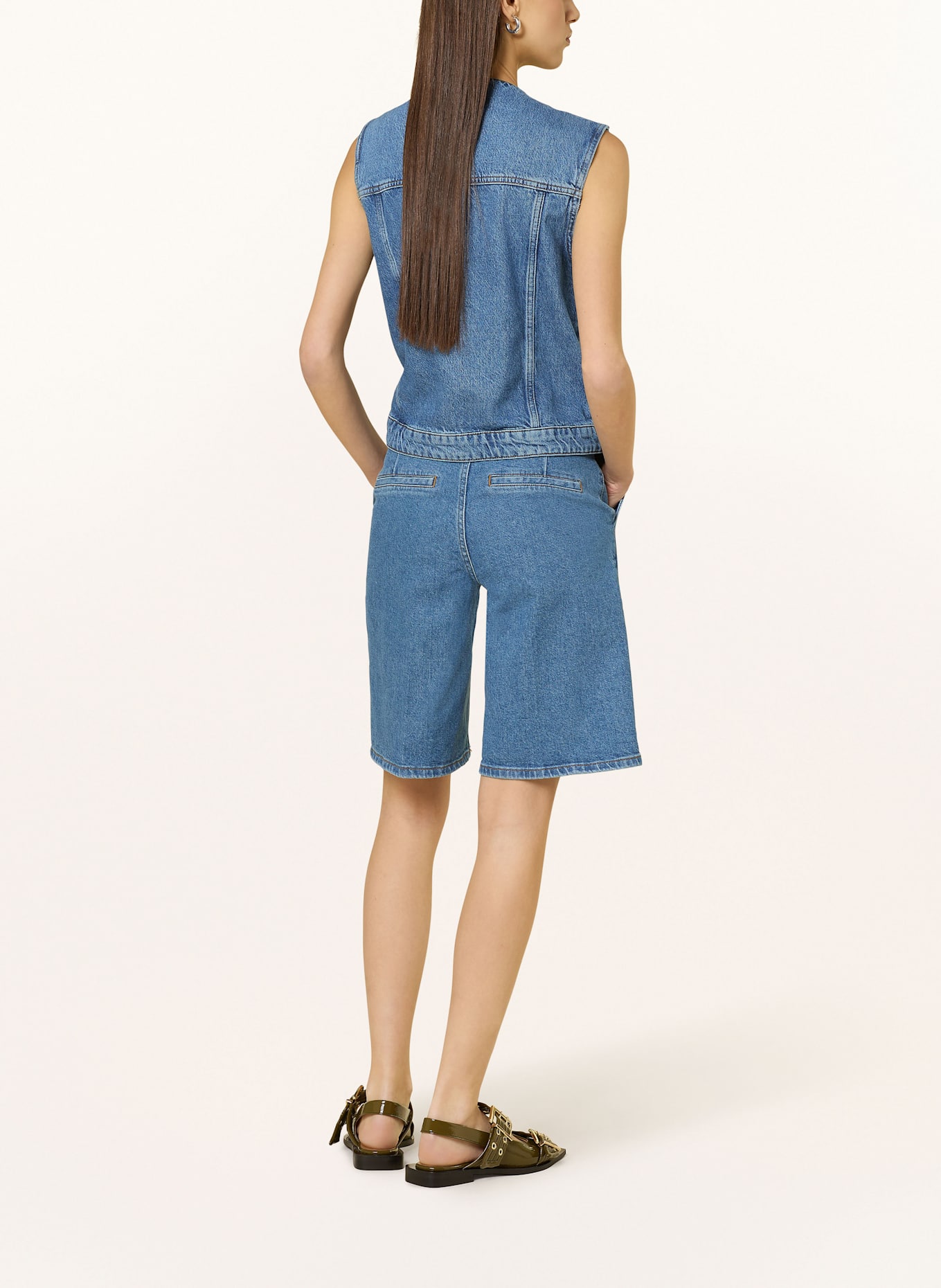 SELECTED Femme Denim vest: DARK BLUE