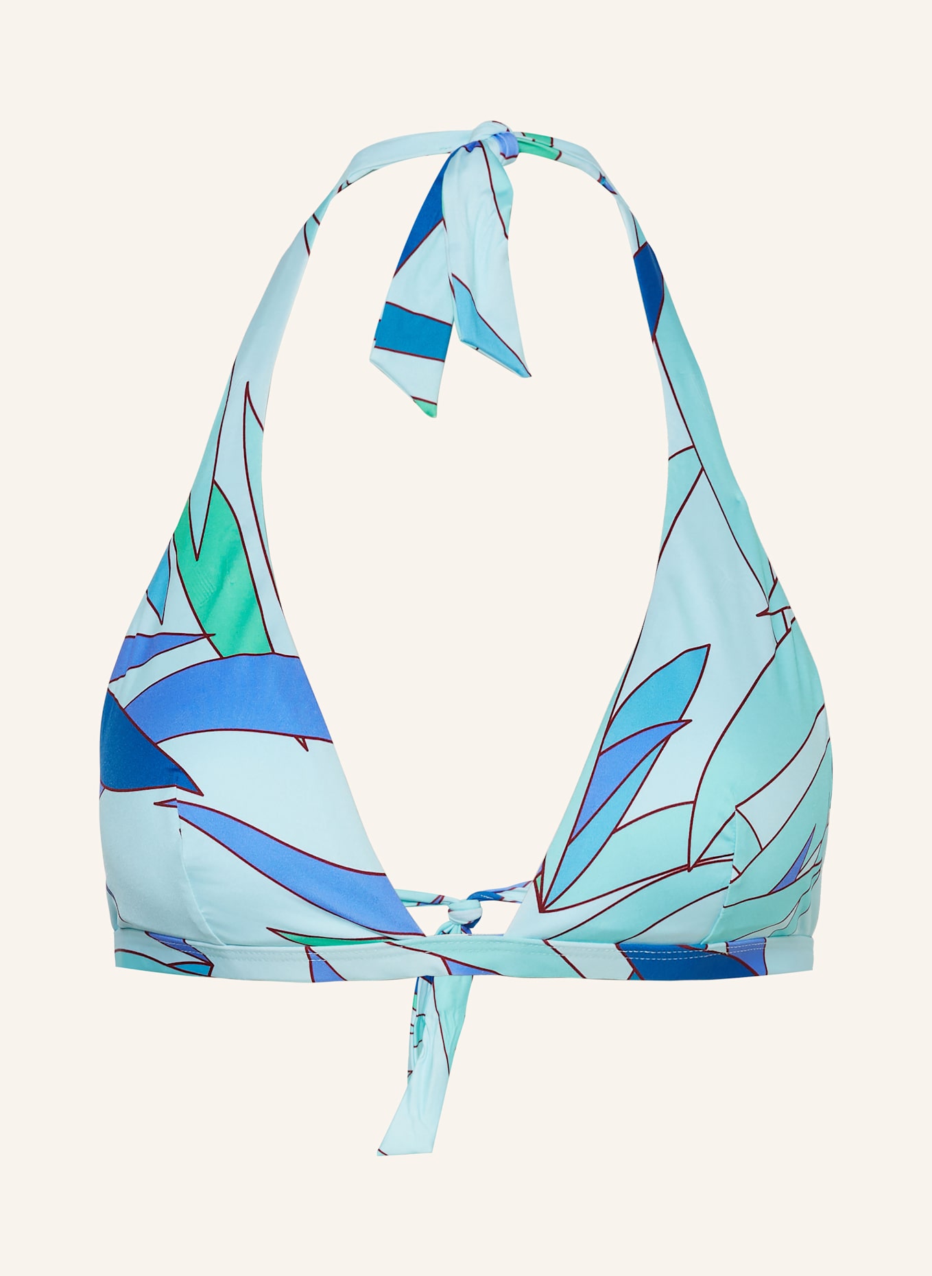 VILEBREQUIN Neckholder-Bikini-Top MADRAGUE FLECHE: MINT / TÜRKIS / BLAU