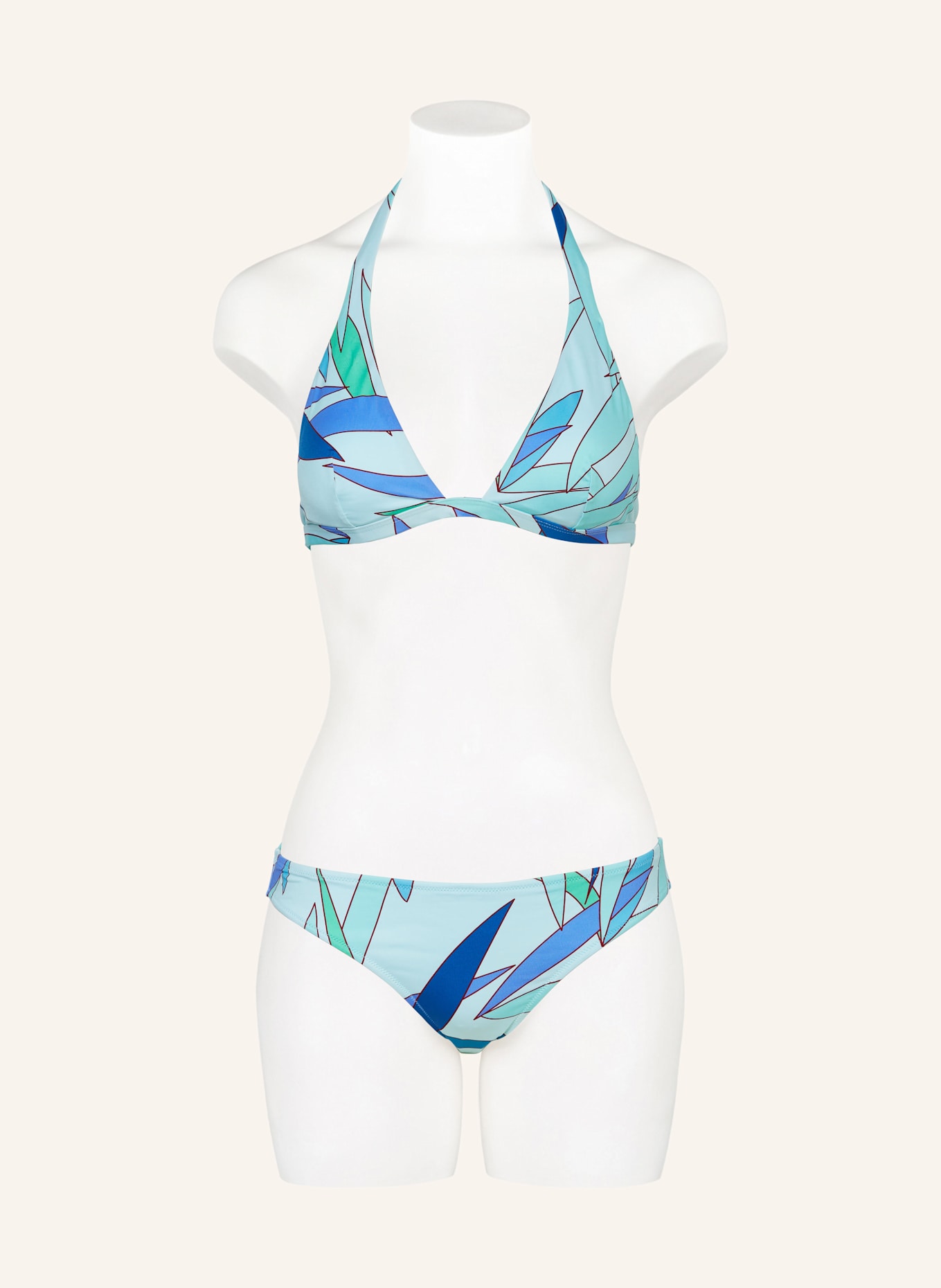 VILEBREQUIN Neckholder-Bikini-Top MADRAGUE FLECHE: MINT / TÜRKIS / BLAU