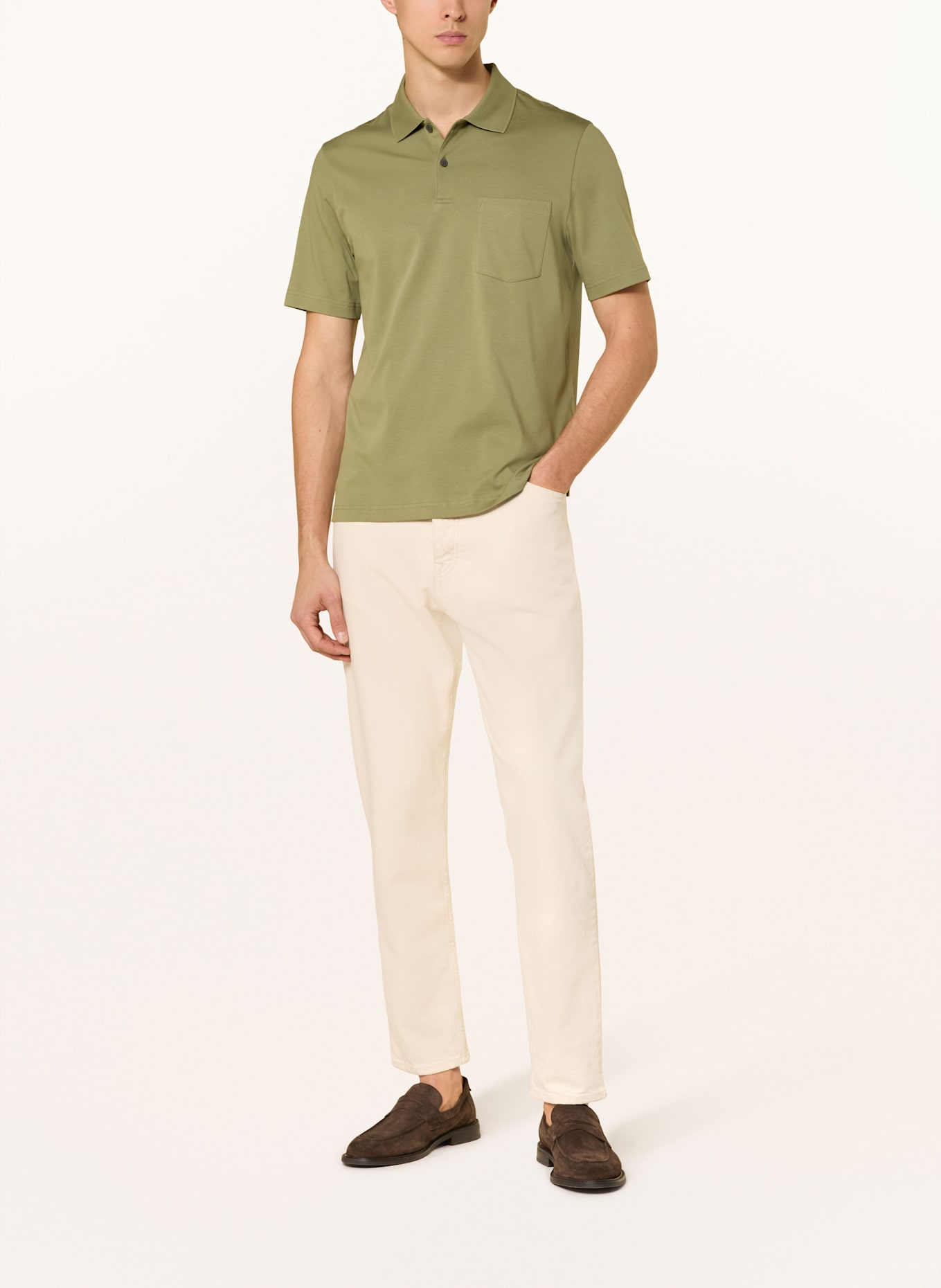 MAERZ MUENCHEN Jersey polo shirt: OLIVE