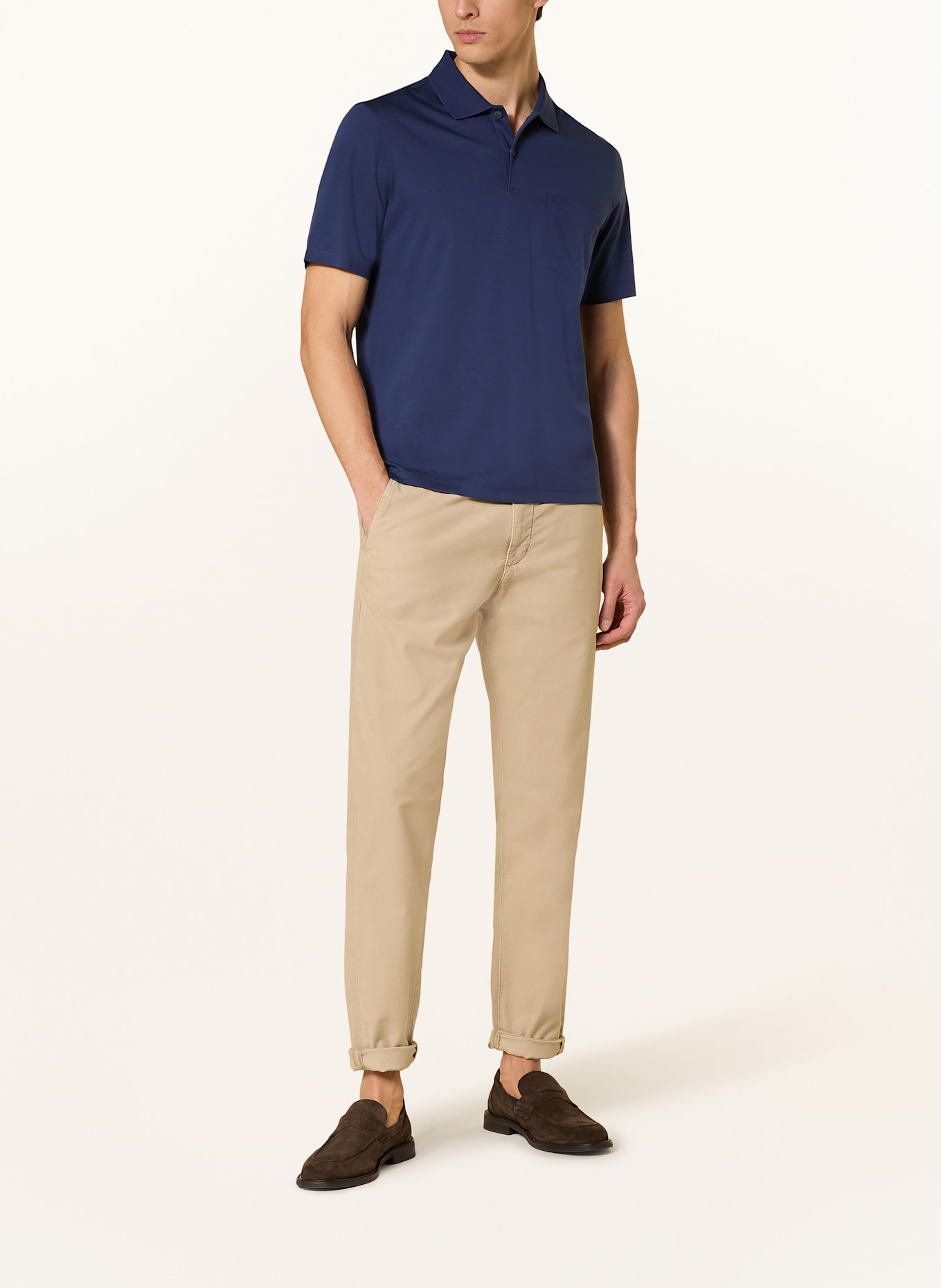 MAERZ MUENCHEN Jersey polo shirt: DARK BLUE