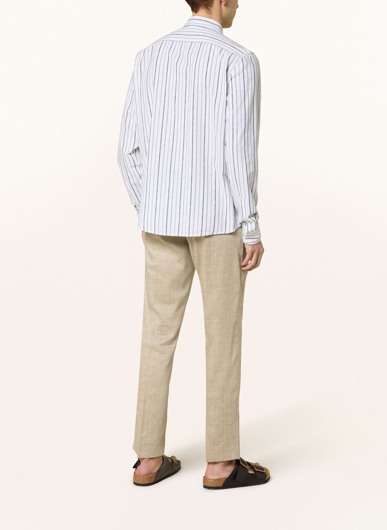 MAERZ MUENCHEN Hemd Comfort Fit mit Leinen: ECRU