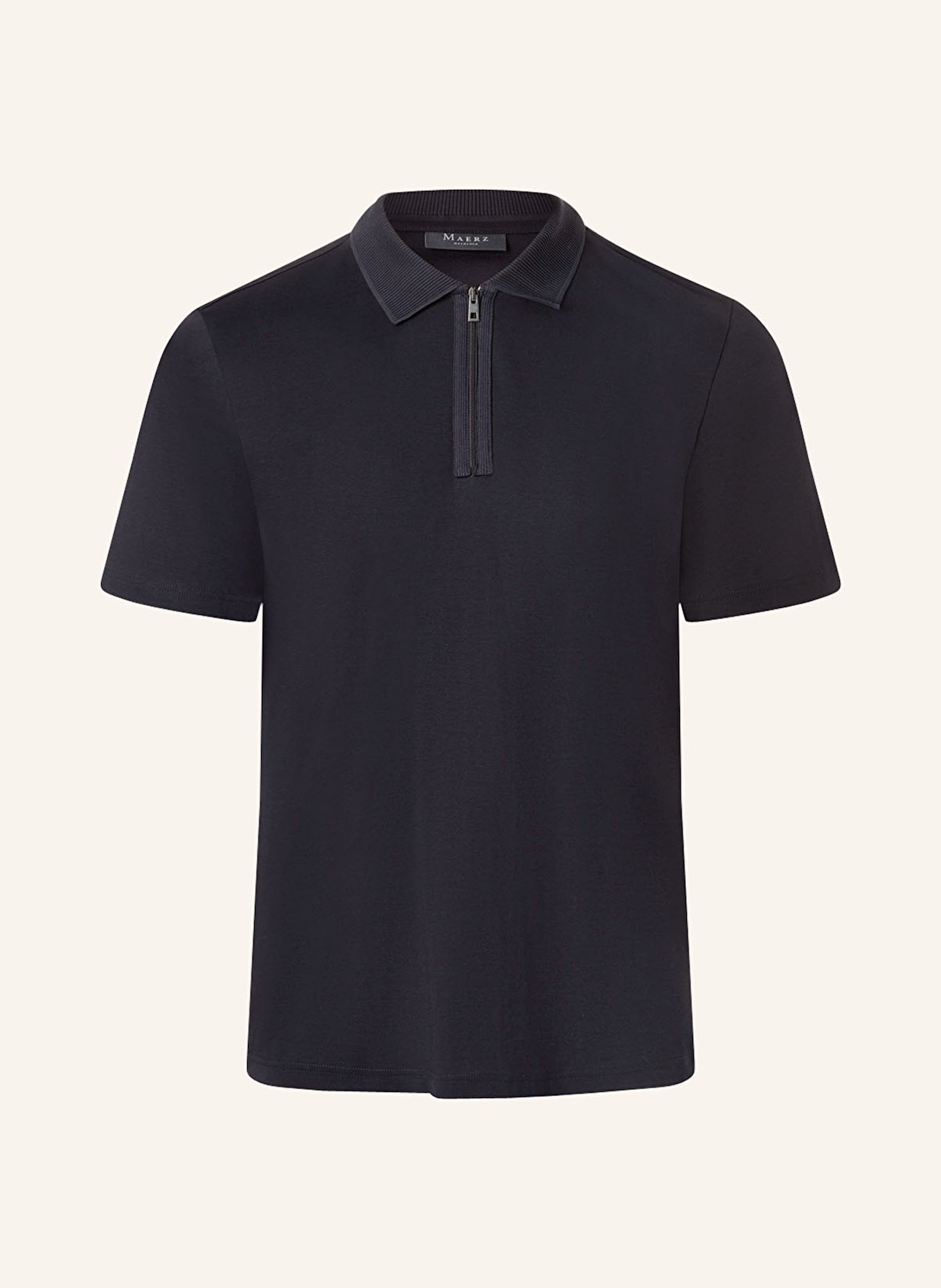 MAERZ MUENCHEN Jersey-Poloshirt: DUNKELBLAU