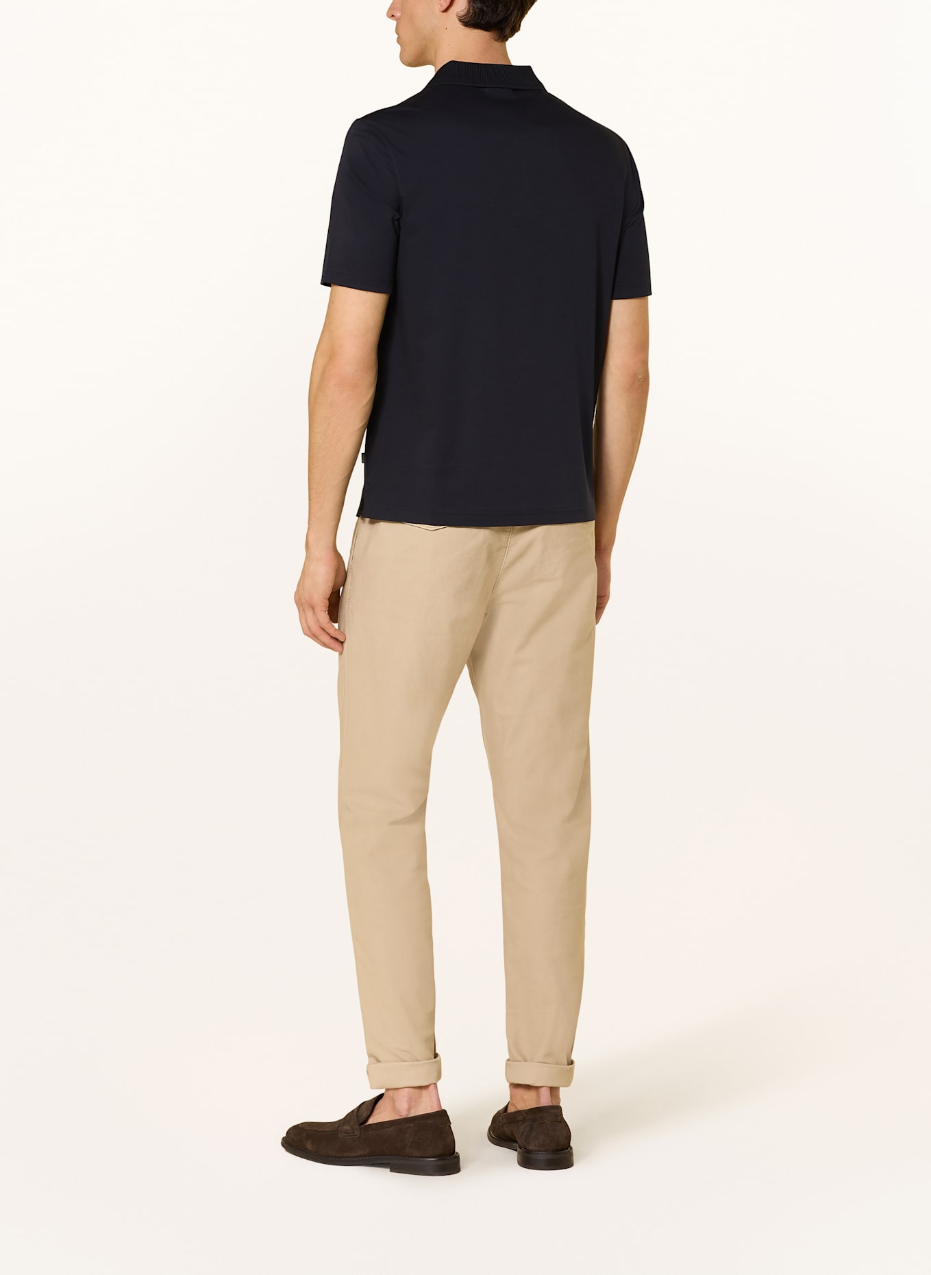 MAERZ MUENCHEN Jersey-Poloshirt: DUNKELBLAU