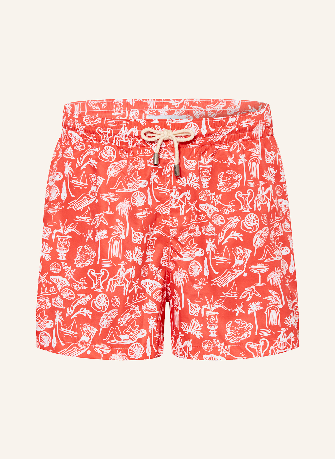 arrels BARCELONA Badeshorts RED LE BEL ETE × EDITH CARRON: ROT