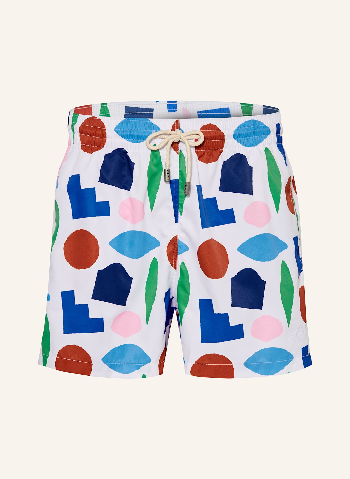arrels BARCELONA Badeshorts WHITE HELLAS × JULIE SAFIRSTEIN: WEISS / BLAU