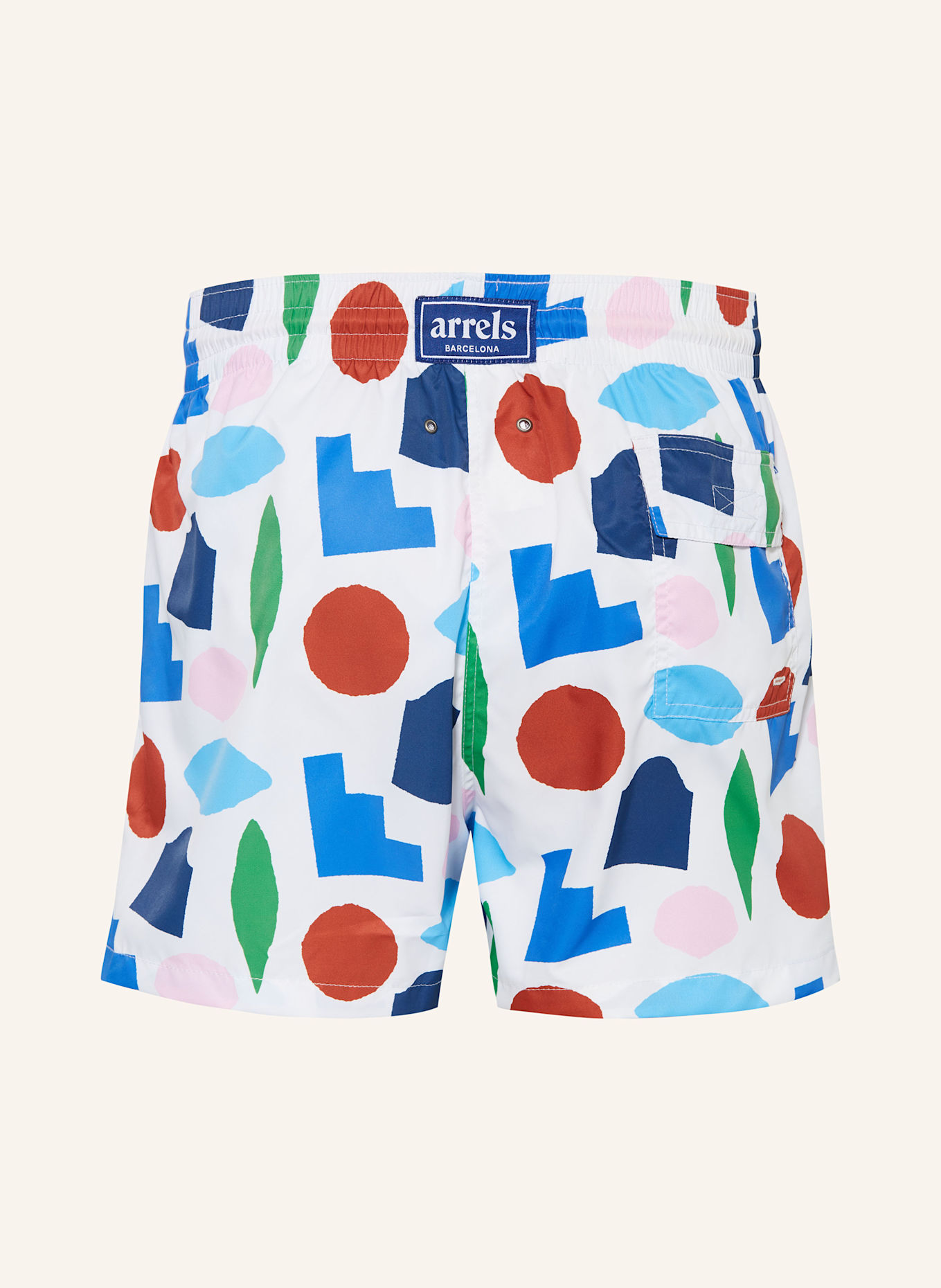 arrels BARCELONA Badeshorts WHITE HELLAS × JULIE SAFIRSTEIN: WEISS / BLAU