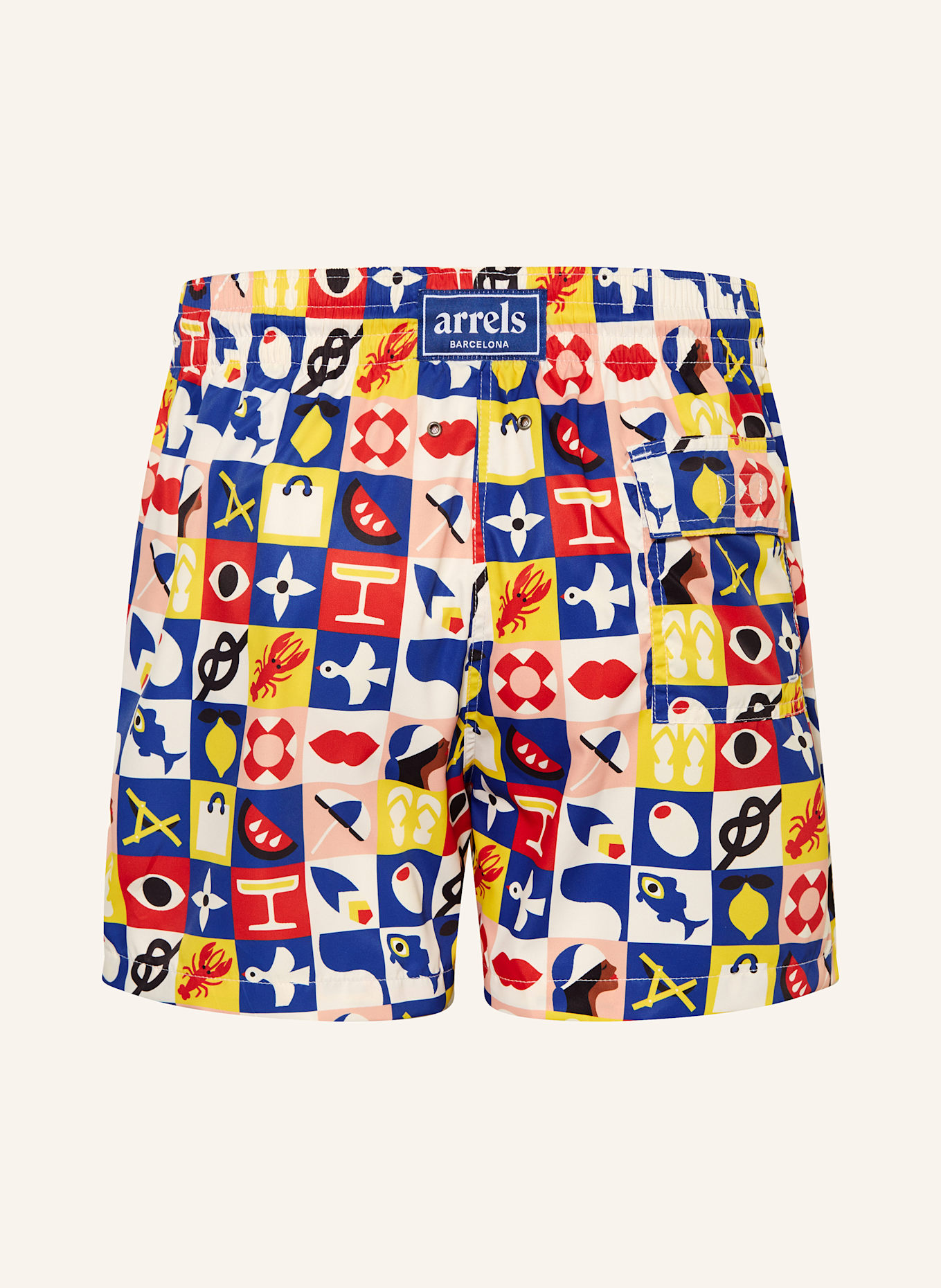 arrels BARCELONA Badeshorts BLUE JOIE DE VIVRE × ALICE HOFFMANN: BLAU / ROT / GELB