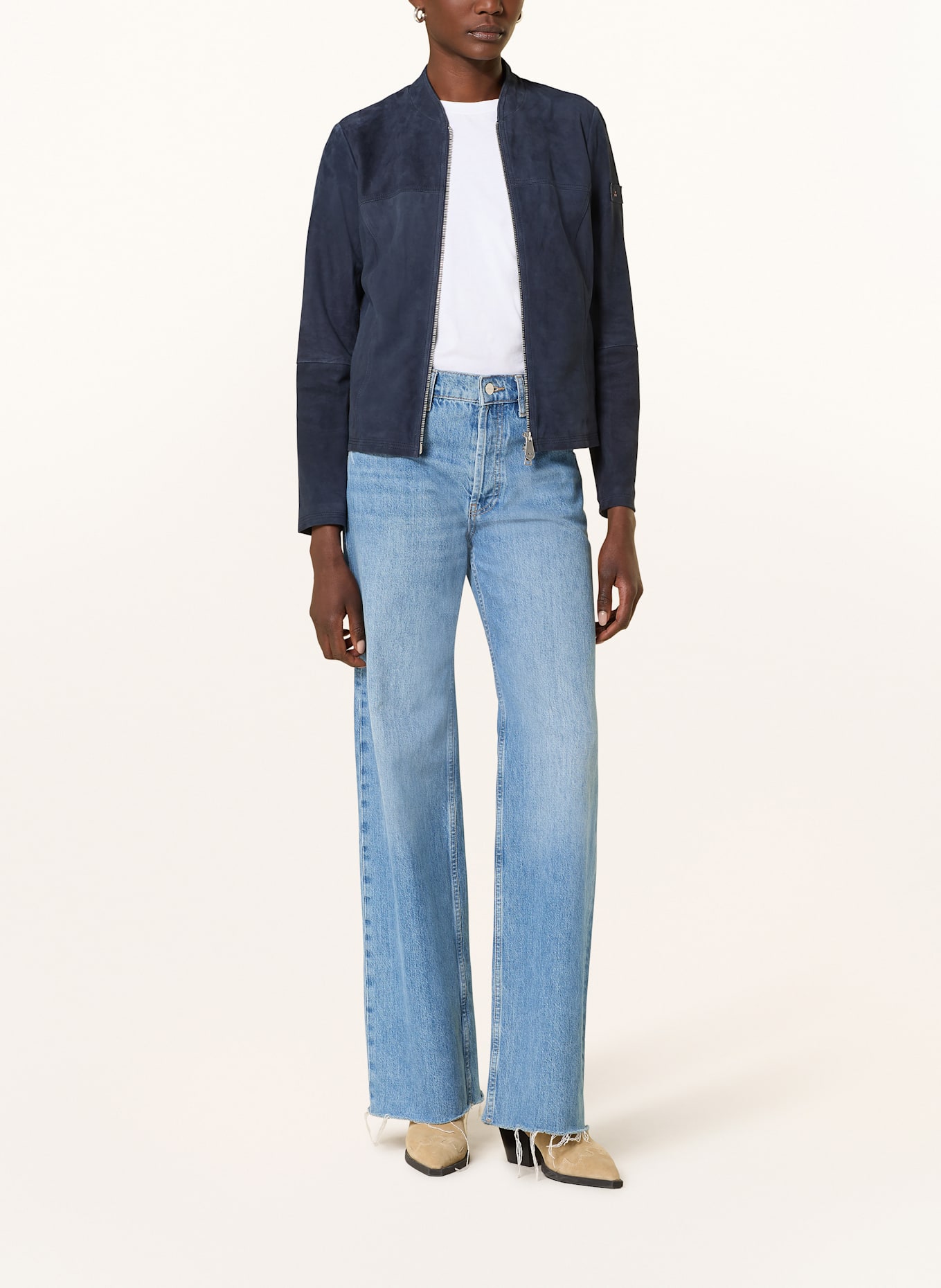PEUTEREY Lederjacke: DUNKELBLAU