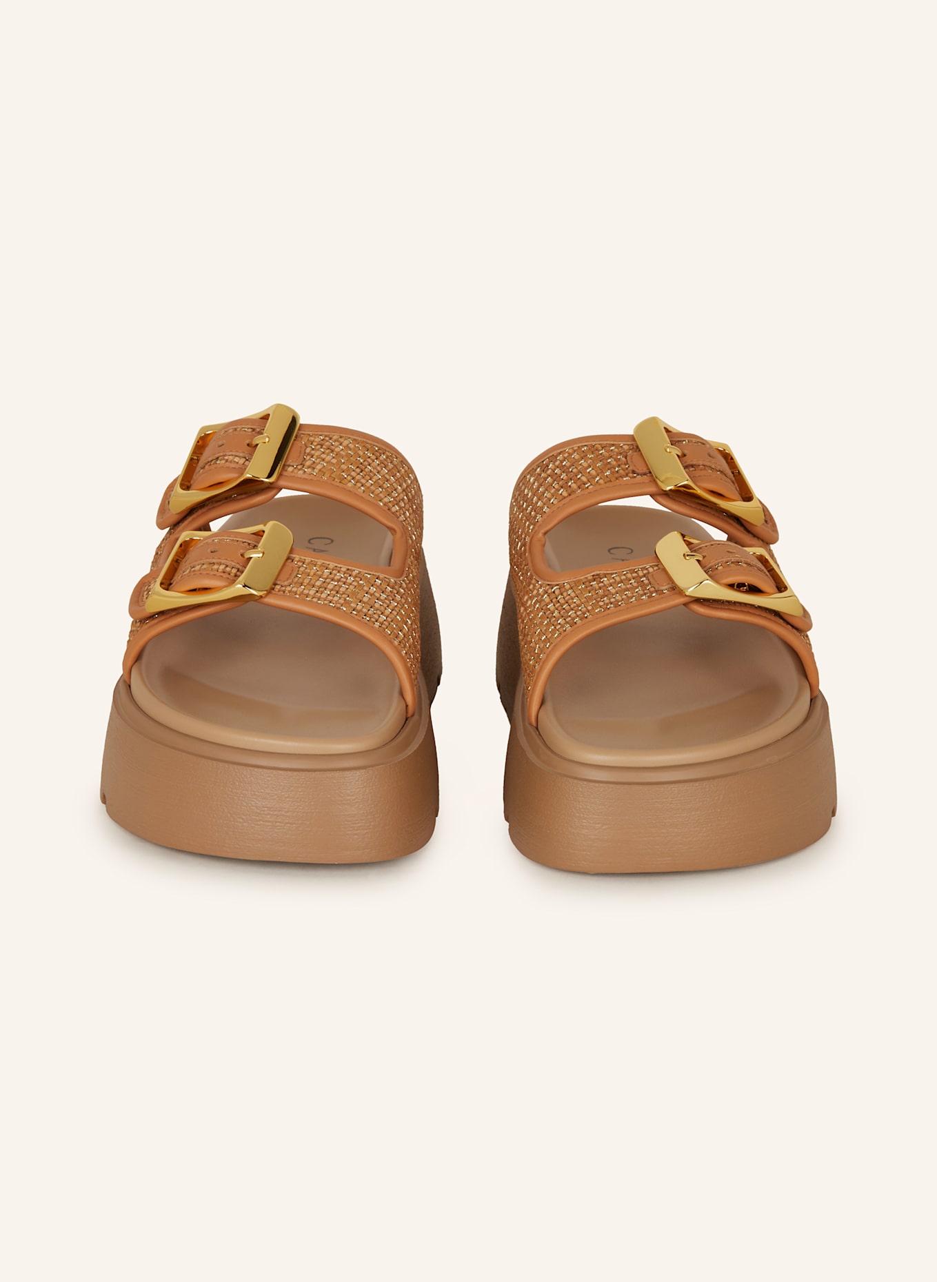 CASADEI Klapki na platformie BIRLKEY: JASNOBRĄZOWY