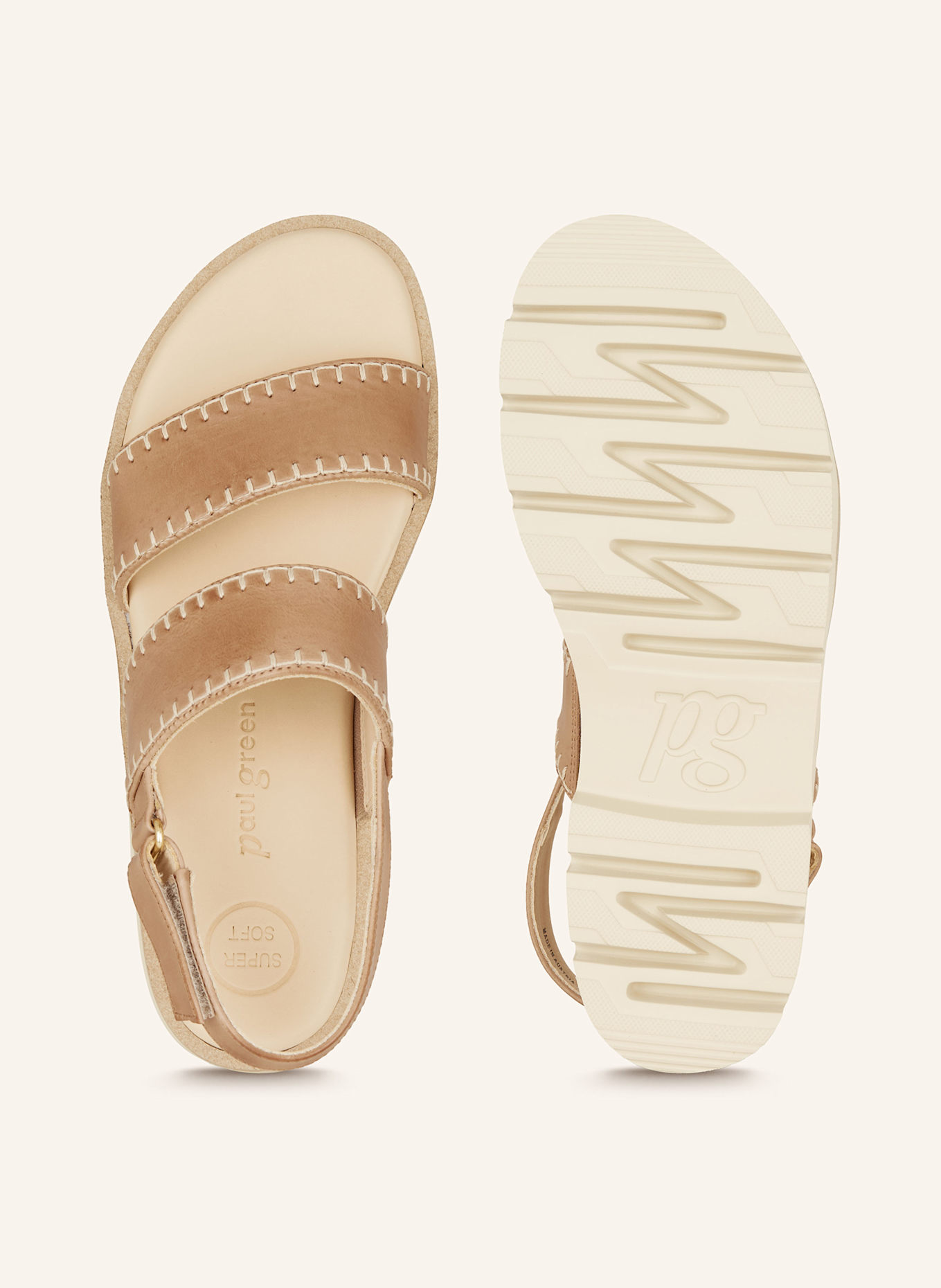 paul green Plateau-Sandalen STAR: BEIGE