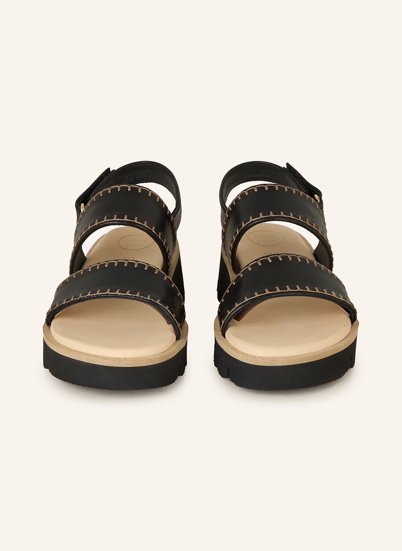 paul green Plateau-Sandalen STAR: SCHWARZ
